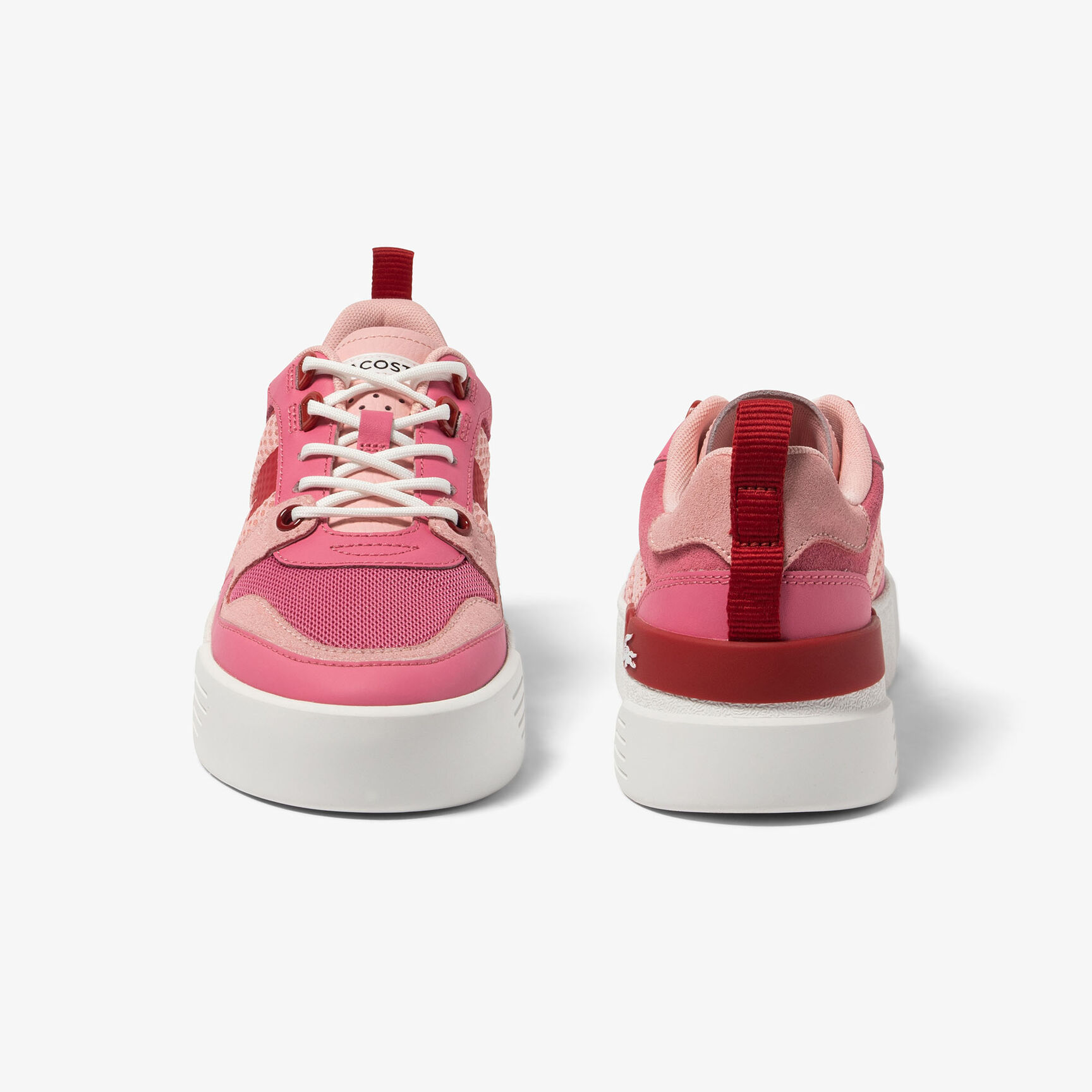 سنيكرز لاكوست L002 جلد بكعب ملون للنساء