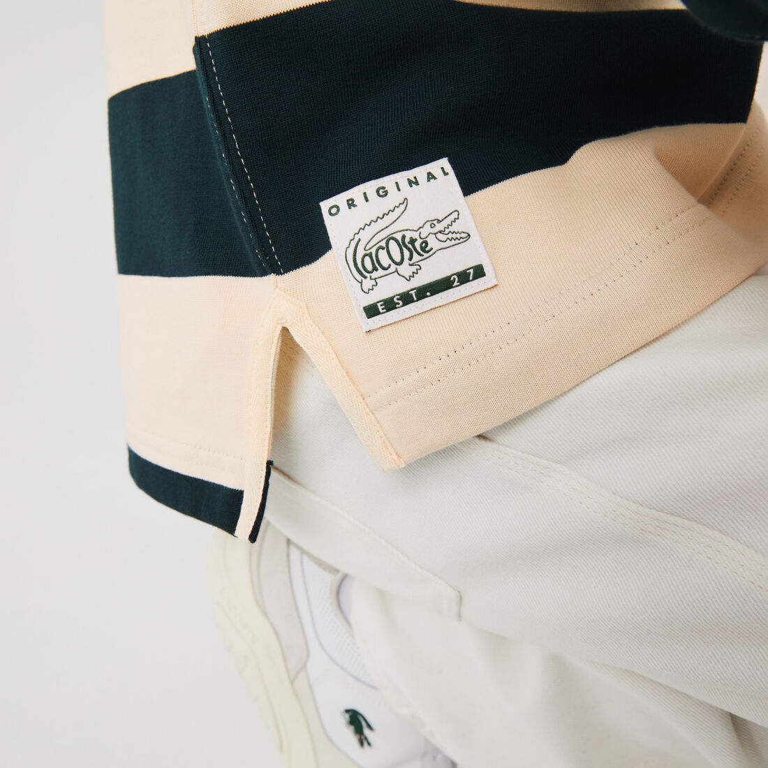 Men’s Lacoste Striped Cotton Rugby Shirt Men’s Lacoste Striped Cotton Rugby Shirt