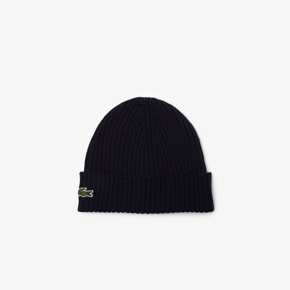 Rib Knit Brushed Wool Beanie