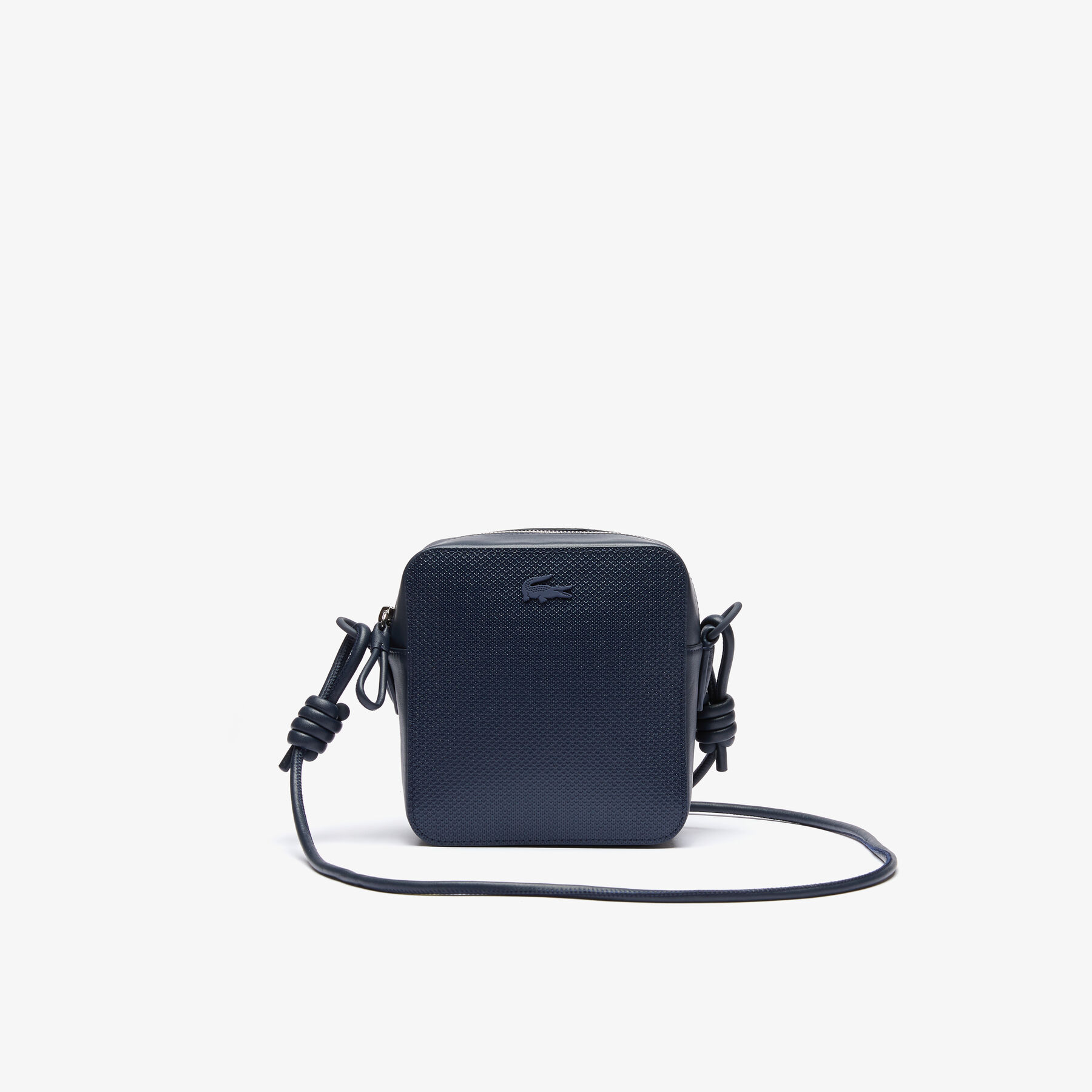 Women's Chantaco Small Matte Piqué Leather Square Shoulder Bag lacoste women s chantaco small matte piqu leather square shoulder bag