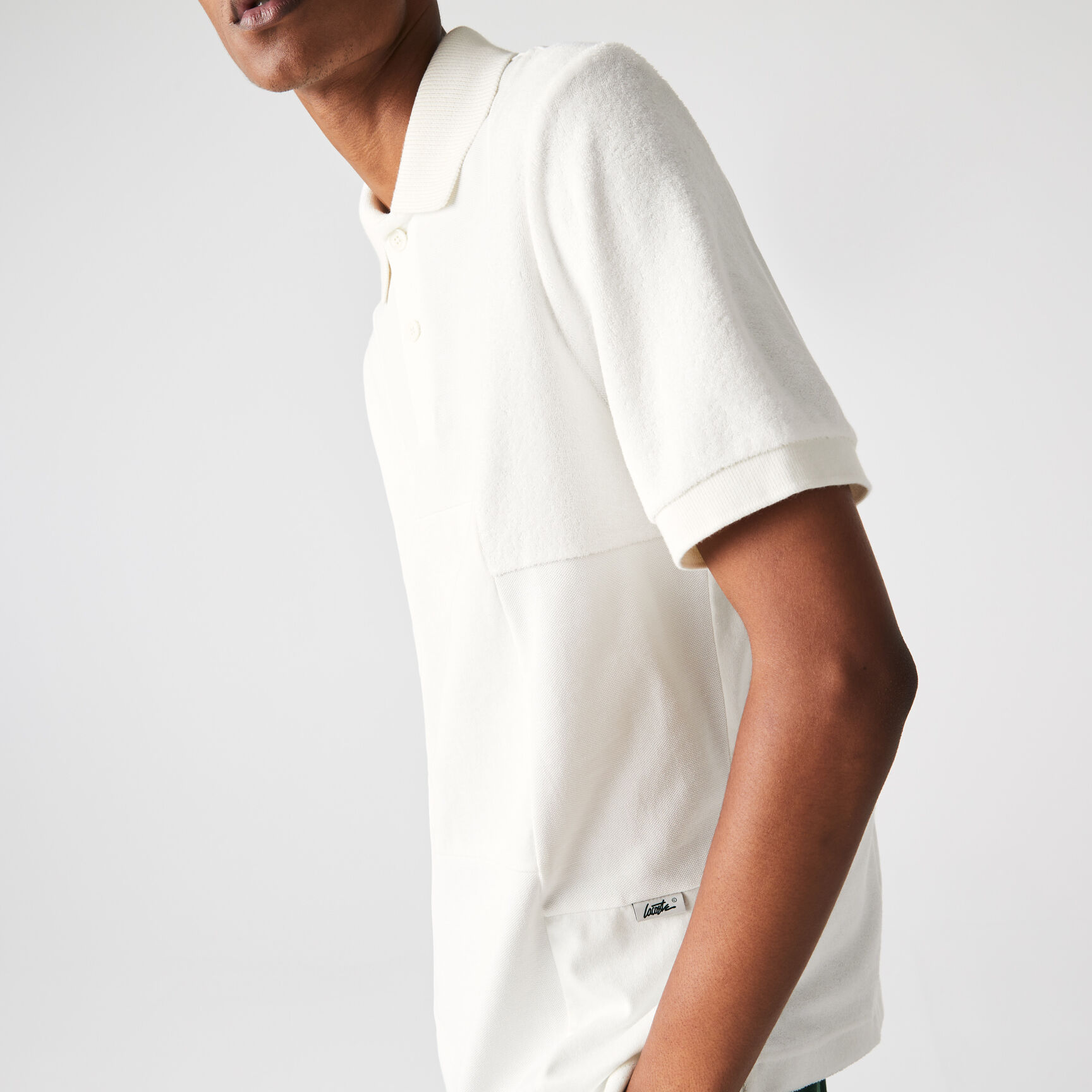 تيشيرت بولو كلاسيكي بيكيه وبوكليه بقصة مريحة للرجال مجموعة Lacoste L!VE تيشيرت بولو كلاسيكي بيكيه وبوكليه بقصة مريحة للرجال مجموعة Lacoste L!VE