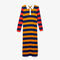 lacoste women s fitted striped ribbed mid length polo dress