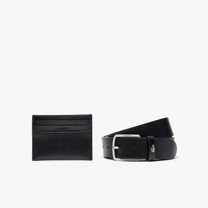 Leather Belt/card Holder Gift Set