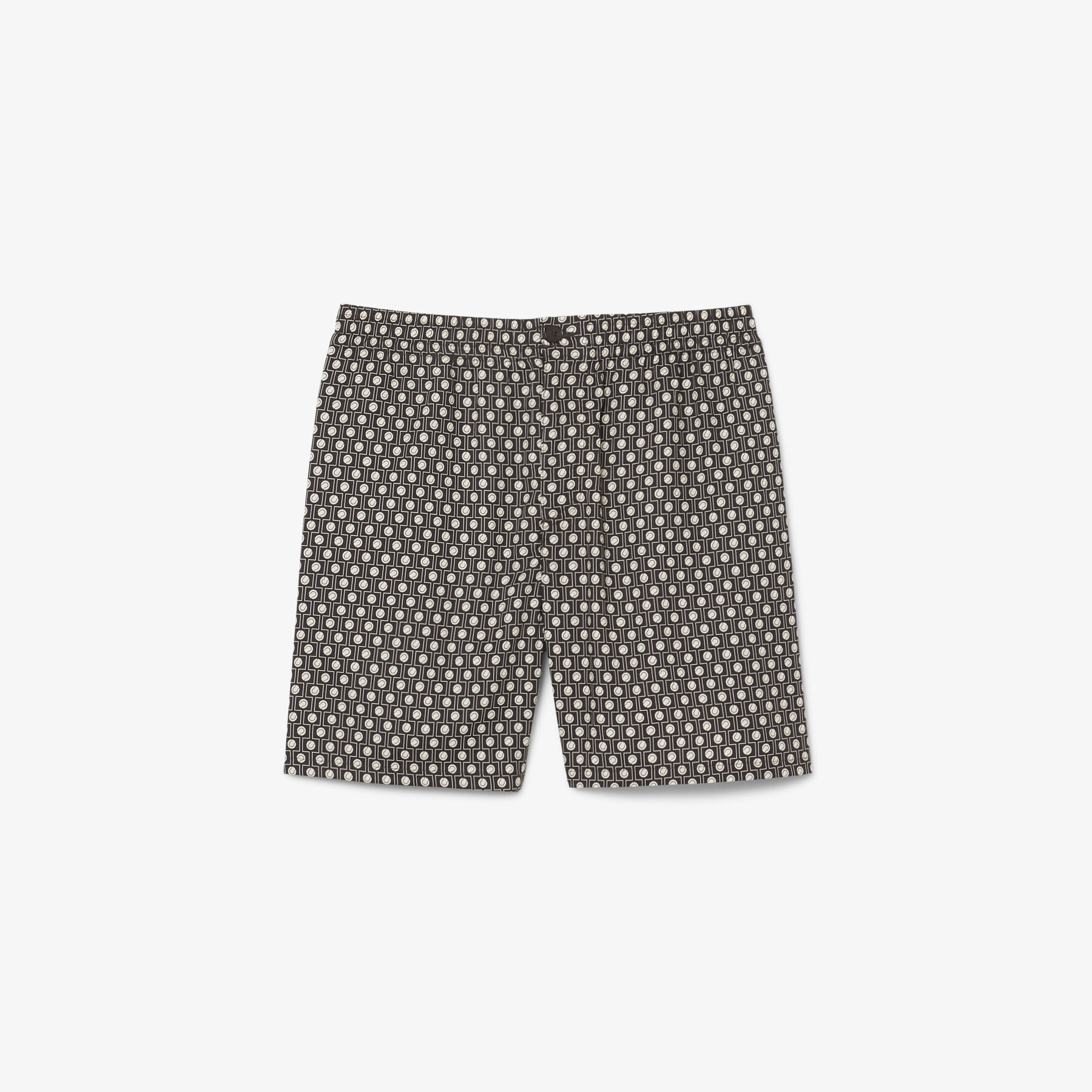Relaxed Fit Printed Cotton Blend Shorts lacoste relaxed fit printed cotton blend shorts