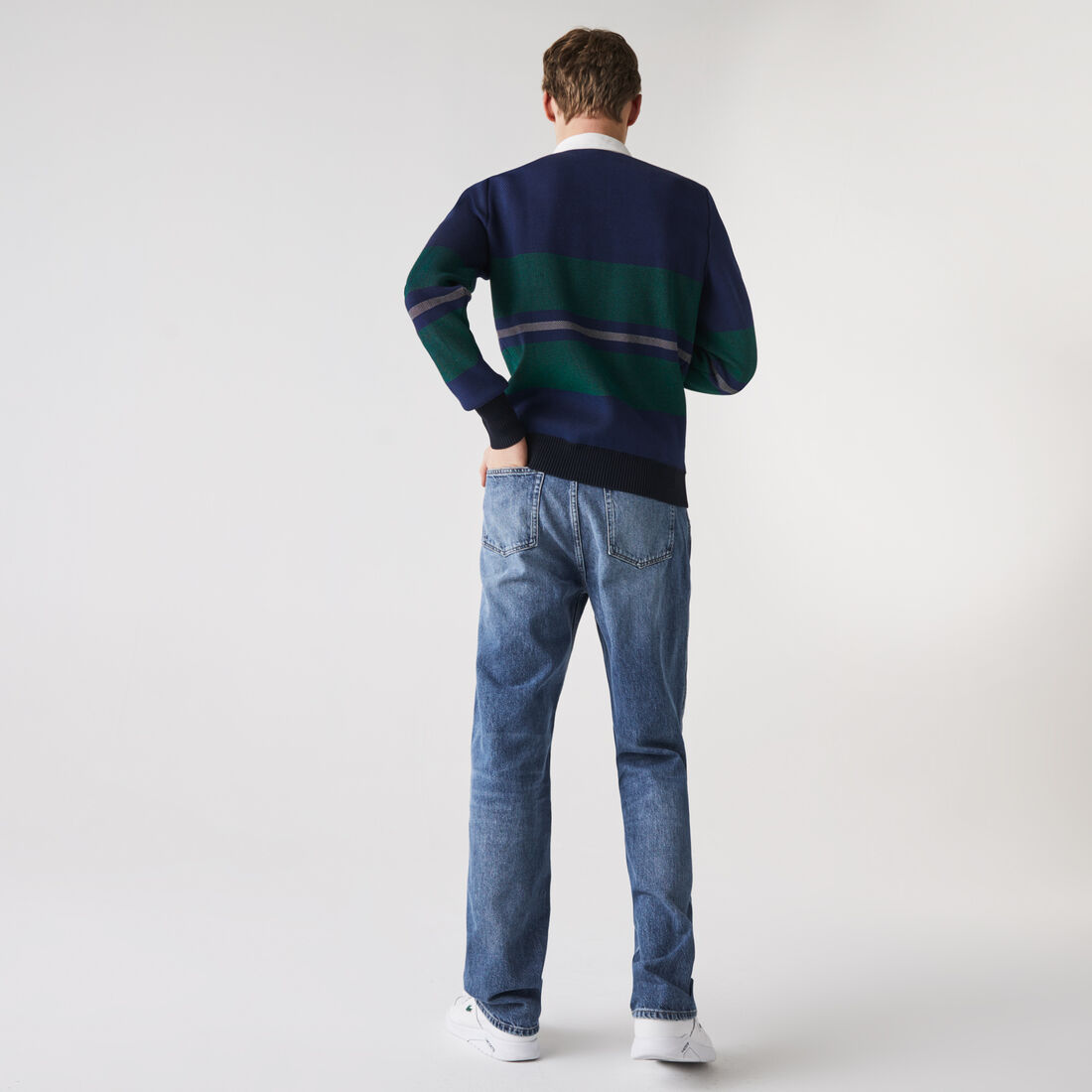 بنطال جينز دنيم قطني للرجال بقصة فضفاضة وخمسة جيوب بنطال جينز دنيم قطني للرجال بقصة فضفاضة وخمسة جيوب