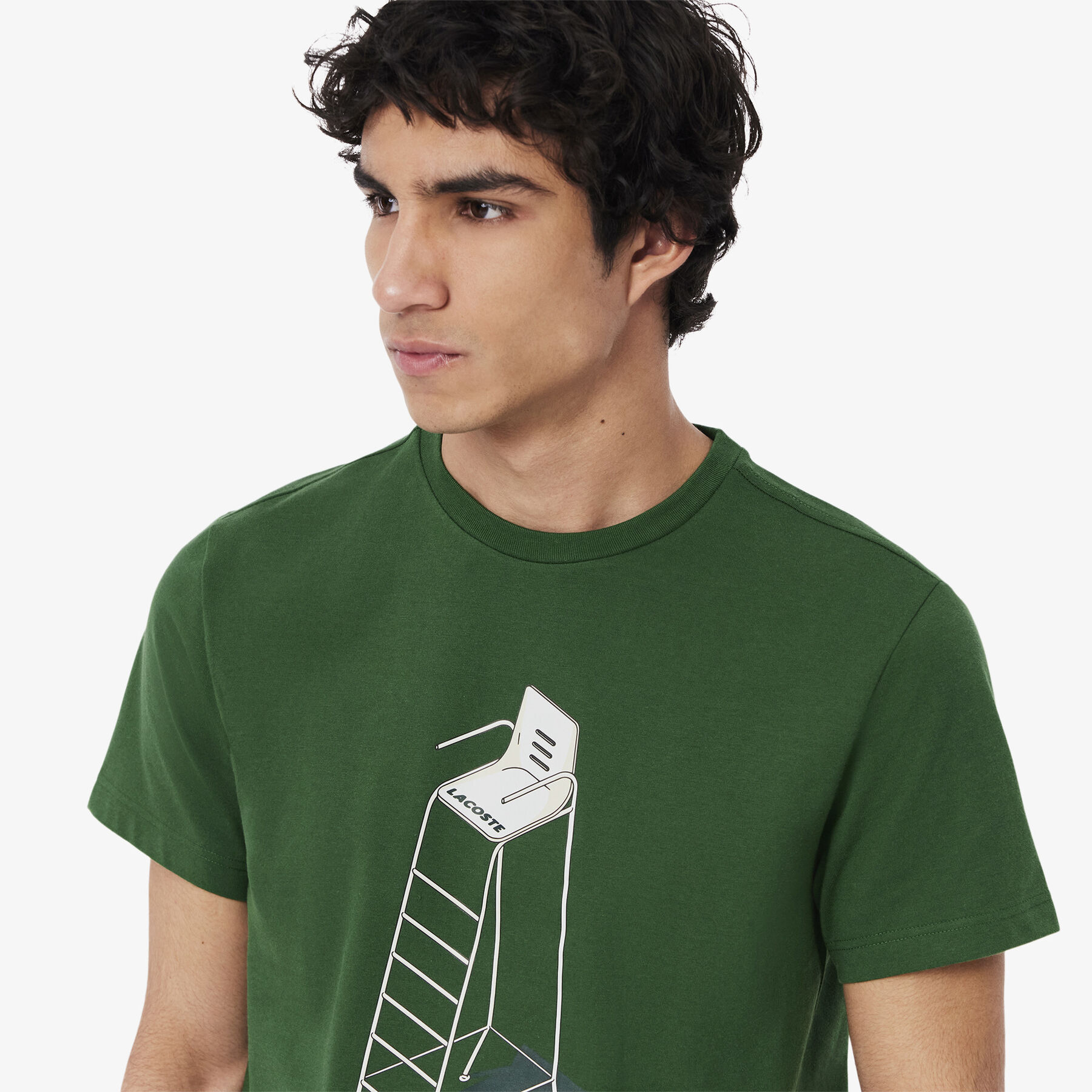 lacoste tennis heritage print t shirt