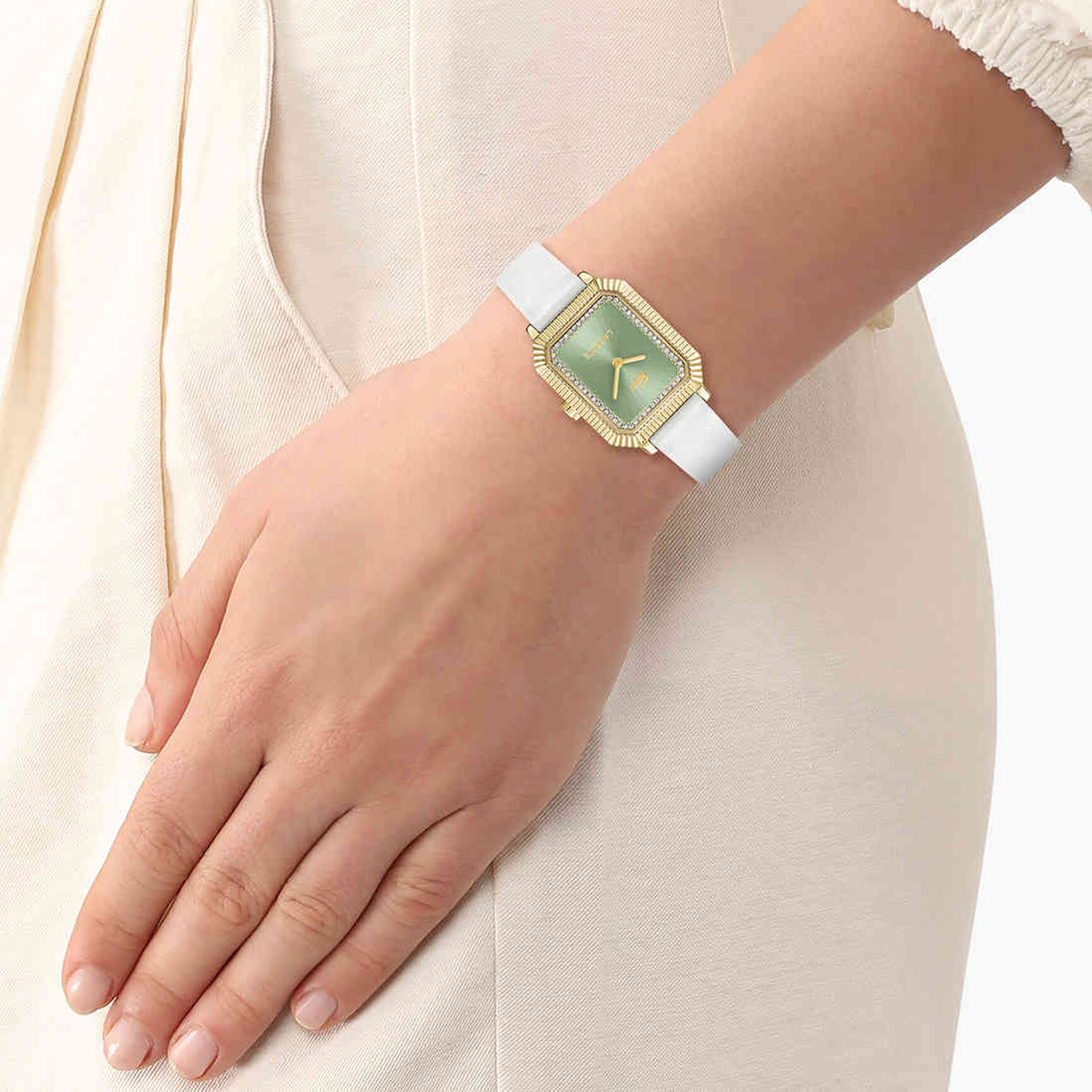 Women Leather 2 Hand Quartz Watch