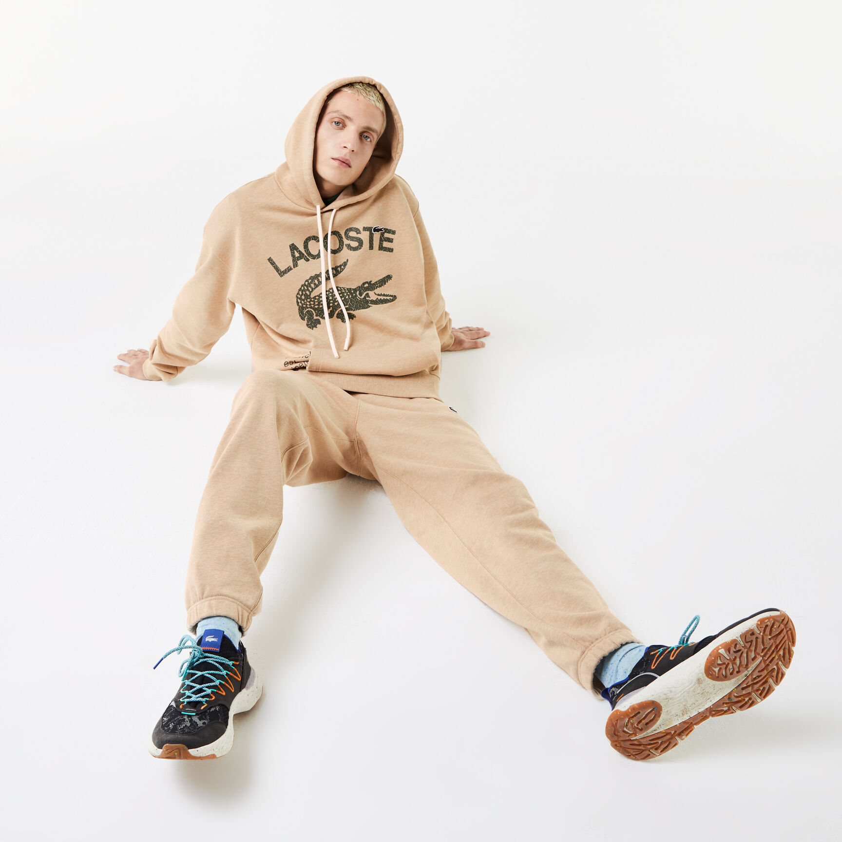 سويت شيرت بغطاء رأس وقصة فضفاضة وشعار التمساح للرجال سويت شيرت بغطاء رأس وقصة فضفاضة وشعار التمساح للرجال