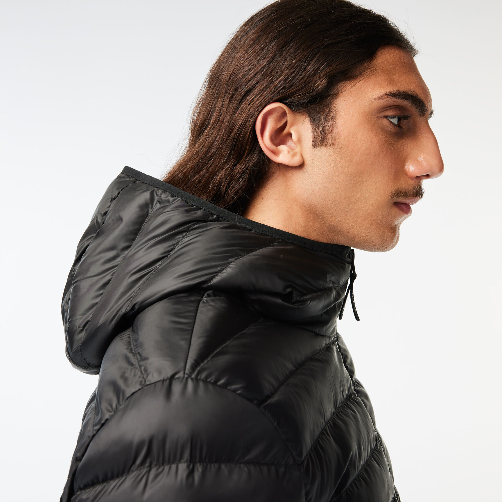 Men's Lacoste Quilted Hooded Short Jacket