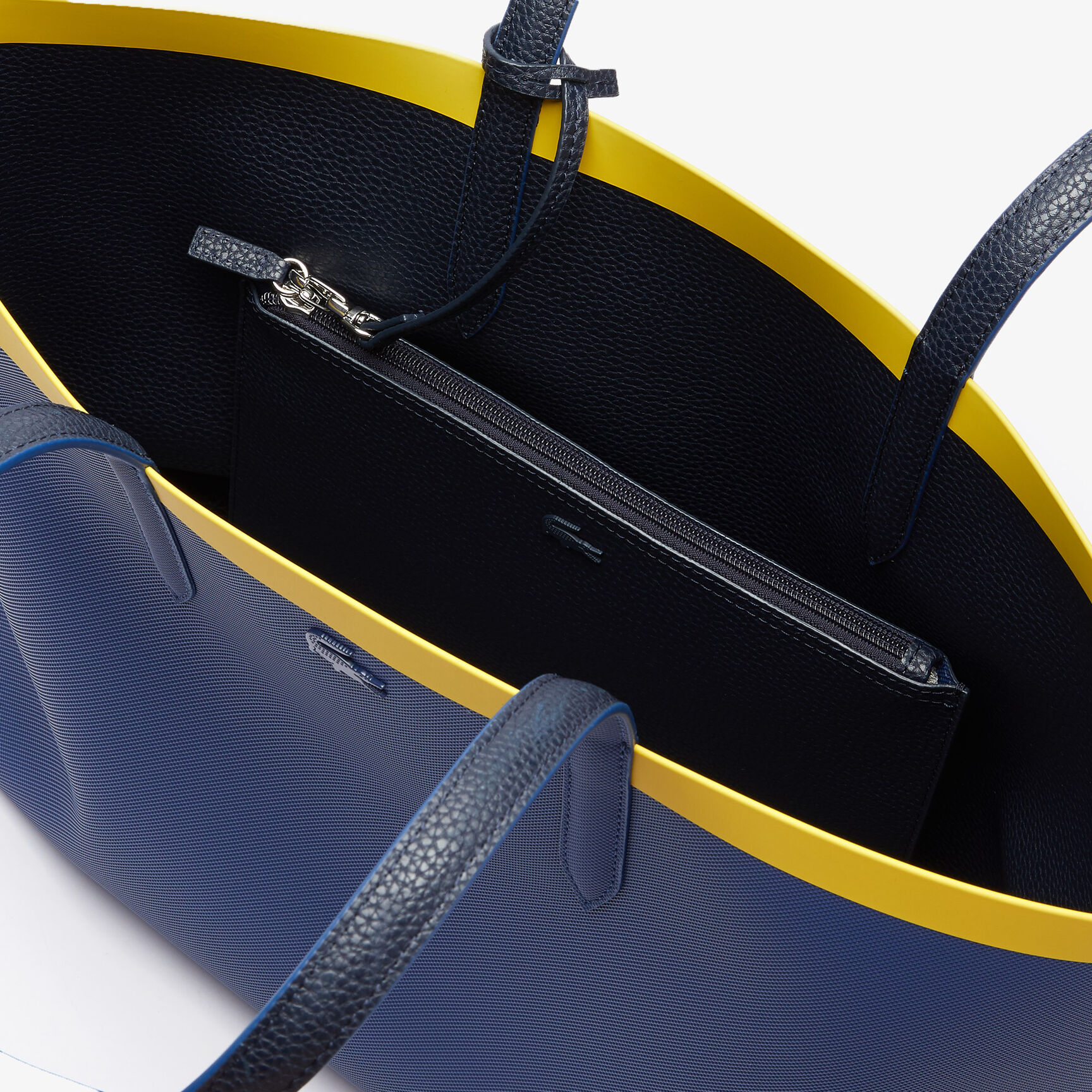 Women's Anna Reversible Contrast Band Coated Canvas Tote Bag Women's Anna Reversible Contrast Band Coated Canvas Tote Bag