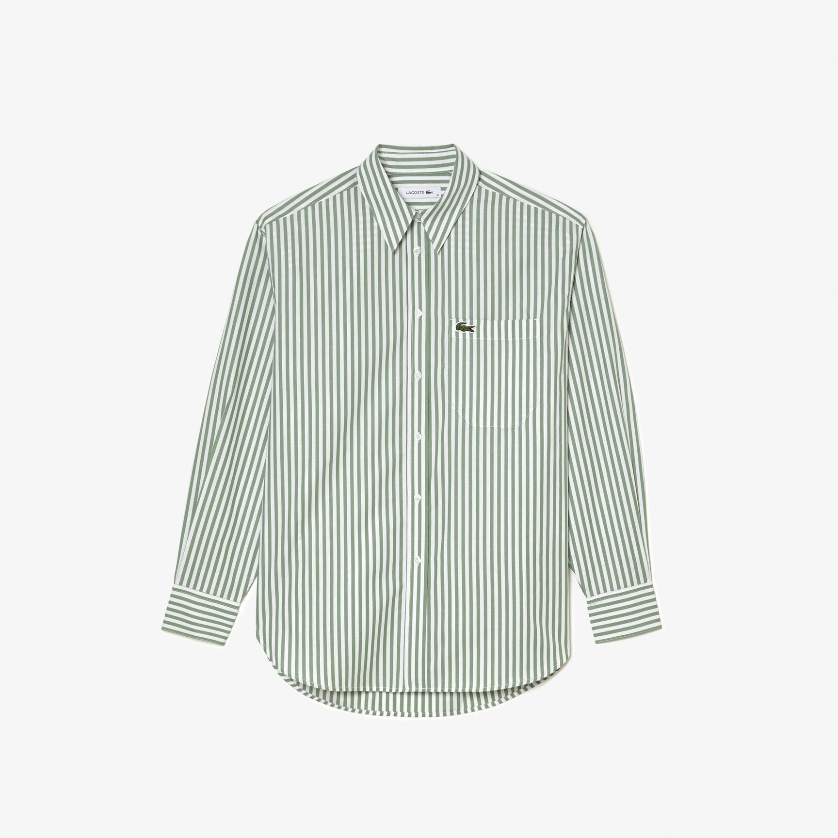Women's Lacoste Striped Cotton Poplin Shirt