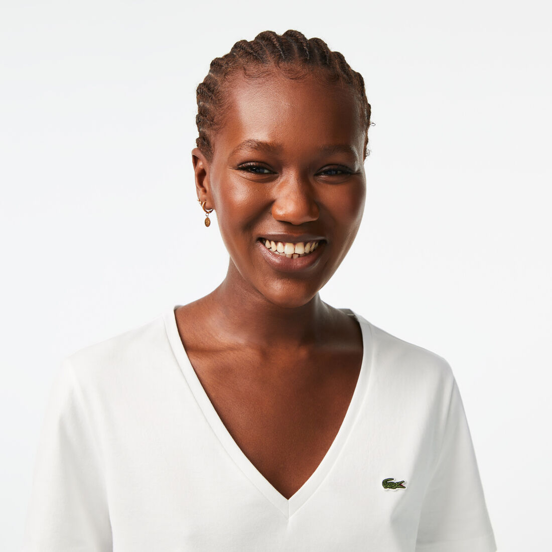 Women's V-neck Loose Fit Cotton T-shirt Women's V-neck Loose Fit Cotton T-shirt