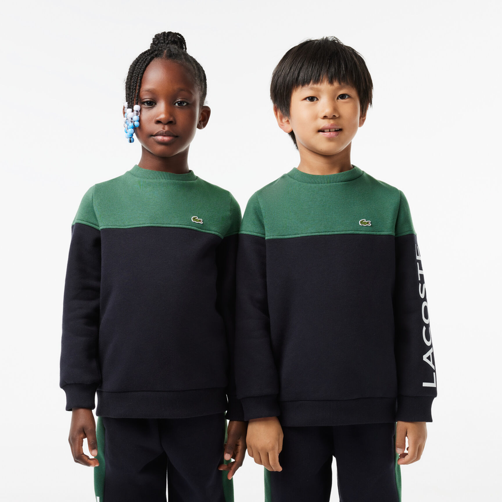 Kids' Colourblock Sweatshirt in Organic Cotton Fleece Kids' Colourblock Sweatshirt in Organic Cotton Fleece