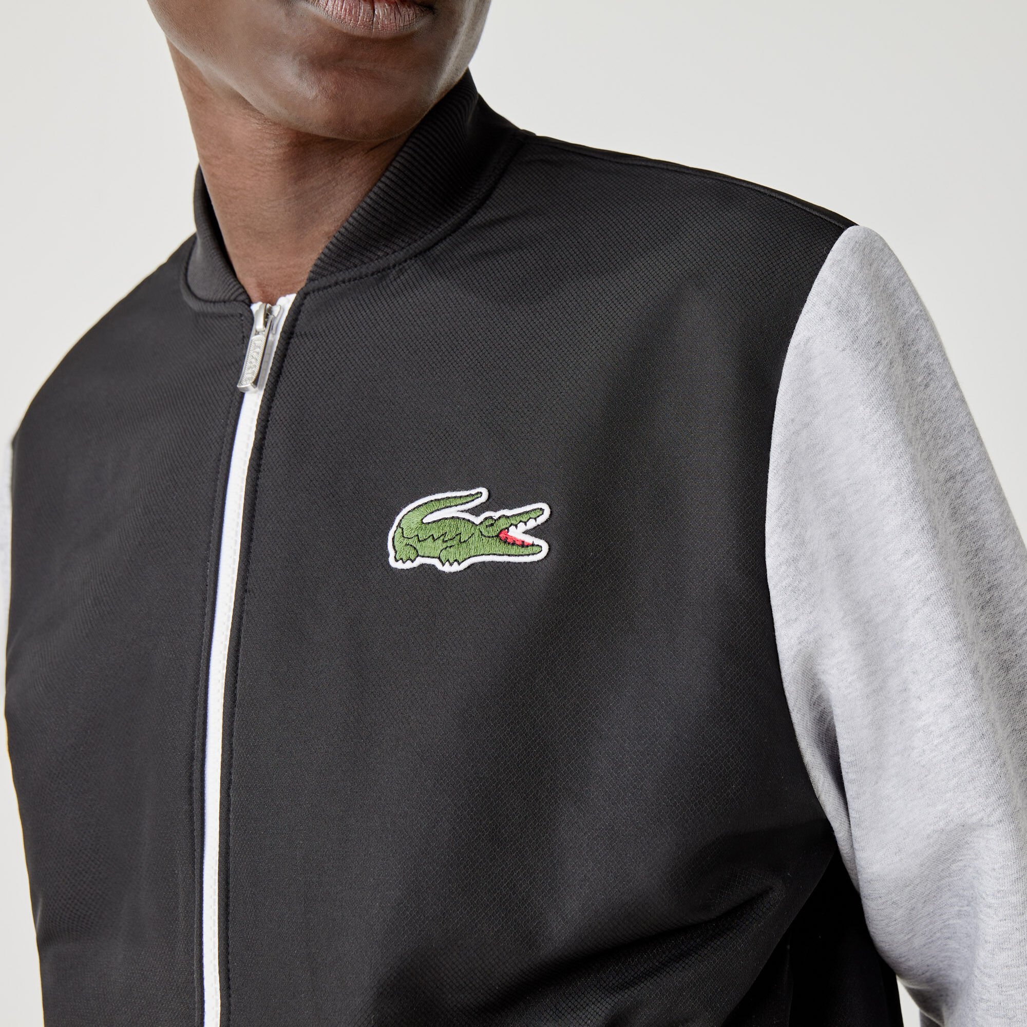 Men's Lacoste SPORT Two-Tone Print Fleece Zip Teddy Jacket Men's Lacoste SPORT Two-Tone Print Fleece Zip Teddy Jacket