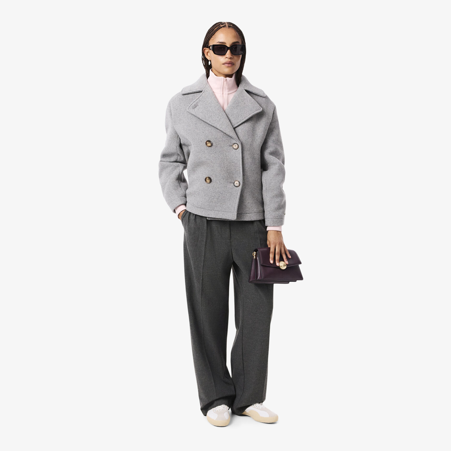 Oversized Pleated Flannel Pants