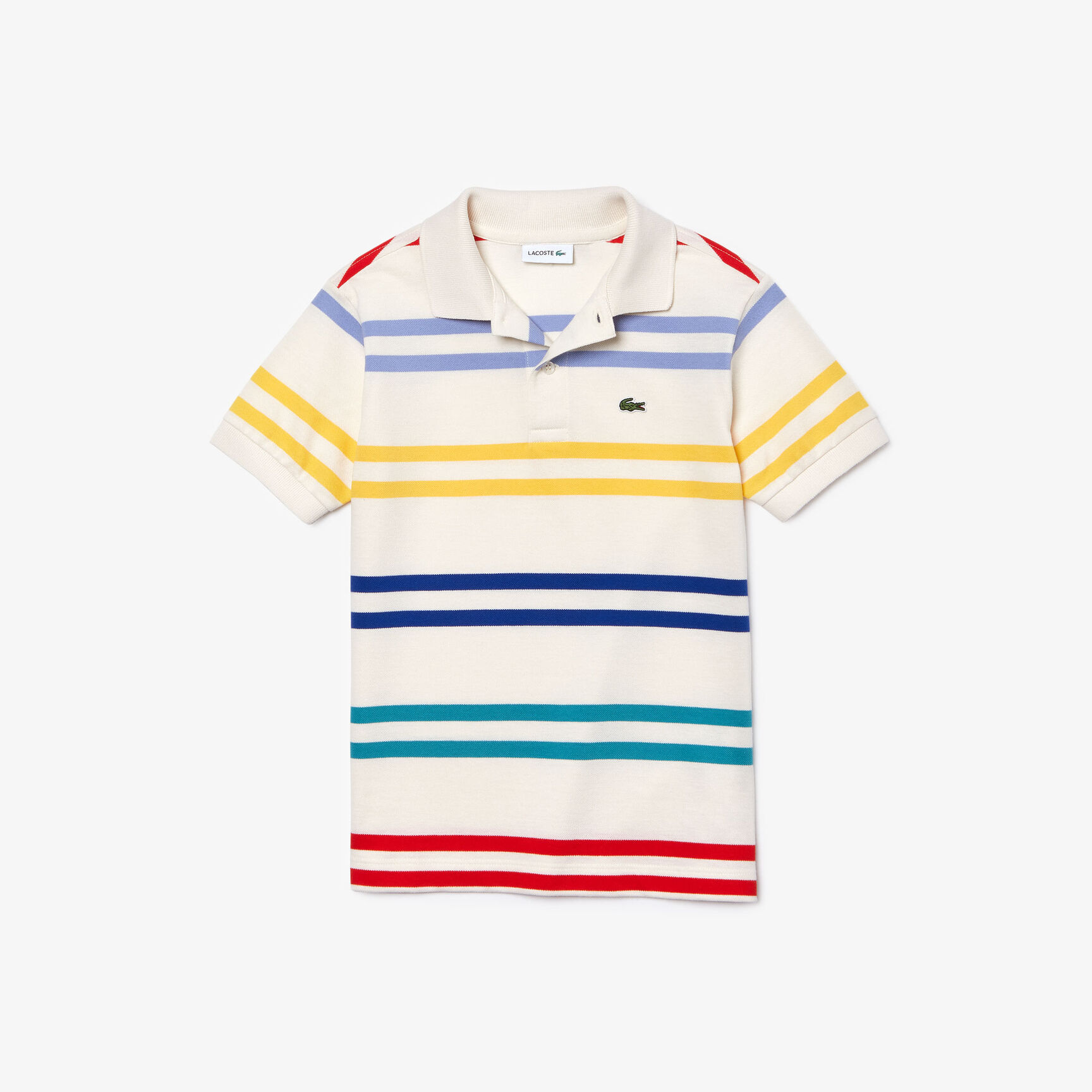 Boy’s Striped Coloured Lacoste Polo Shirt Boy’s Striped Coloured Lacoste Polo Shirt