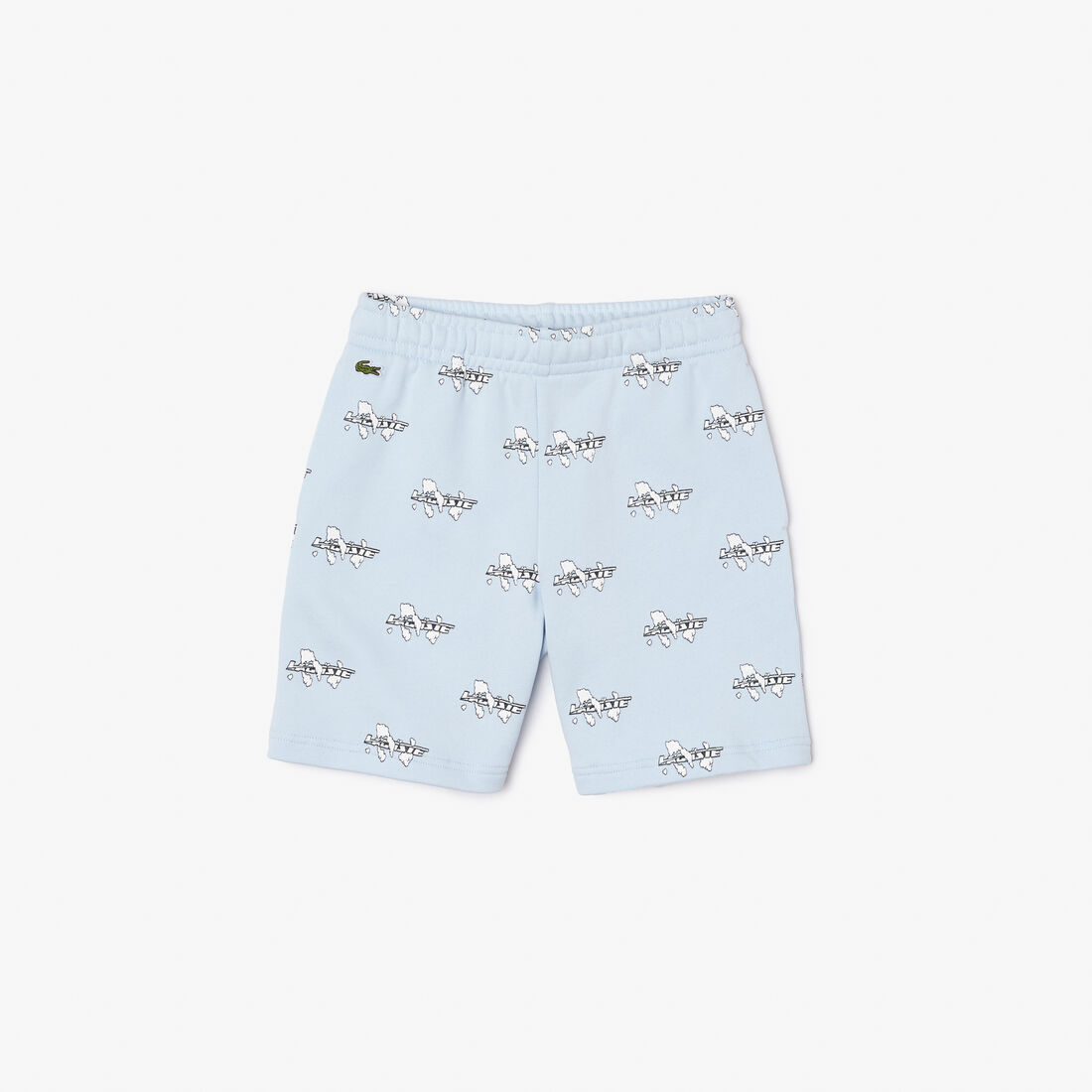 Boys' Lacoste Shorts in Printed Organic Cotton Flannel