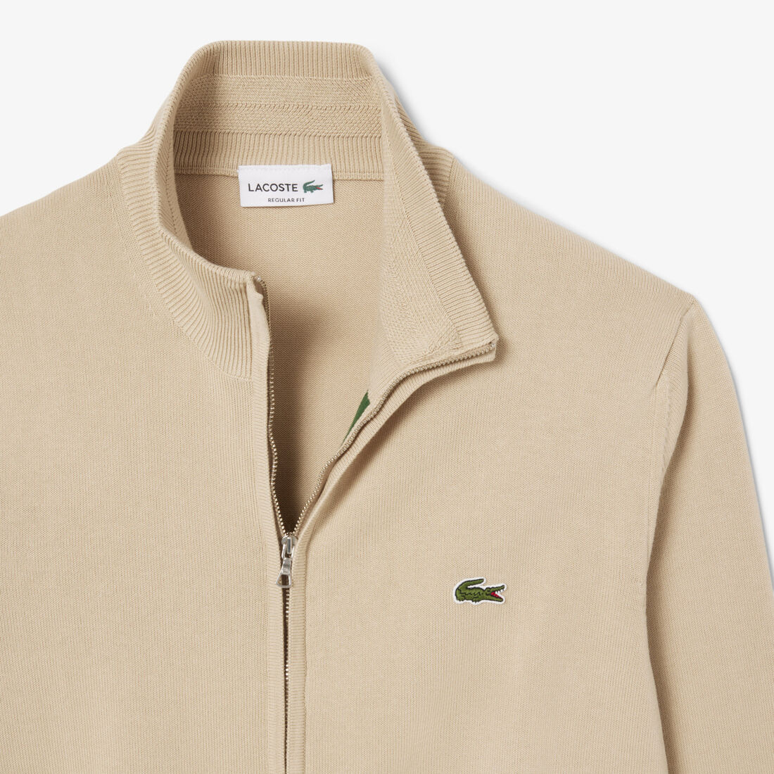 Zipped High Neck Cotton Sweater Zipped High Neck Cotton Sweater