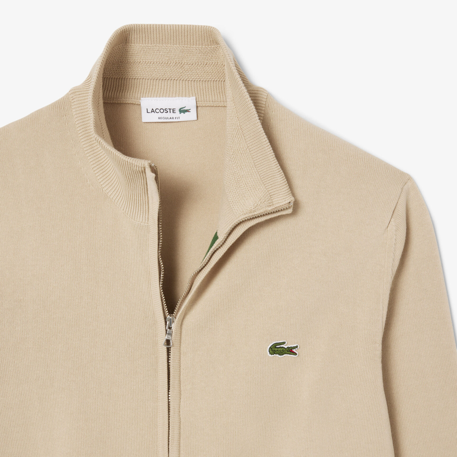 Zipped High Neck Cotton Sweater Zipped High Neck Cotton Sweater