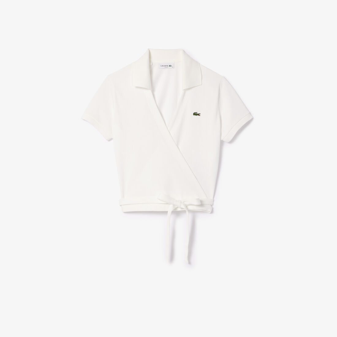 قميص بولو بيكيه مطاطي متقاطع قميص بولو بيكيه مطاطي متقاطع