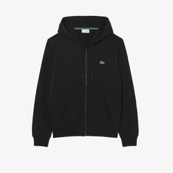 lacoste classic fit zipped fleece sweatshirt