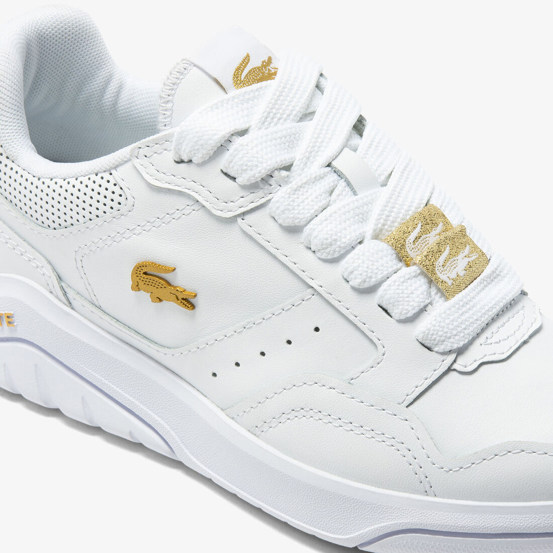 Women's Lacoste Game Advance Luxe Leather Trainers Women's Lacoste Game Advance Luxe Leather Trainers