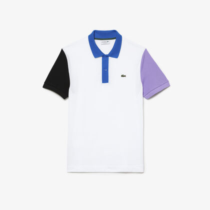 Men's Lacoste Regular Fit Color-block Cotton Petit Piqué Polo Shirt