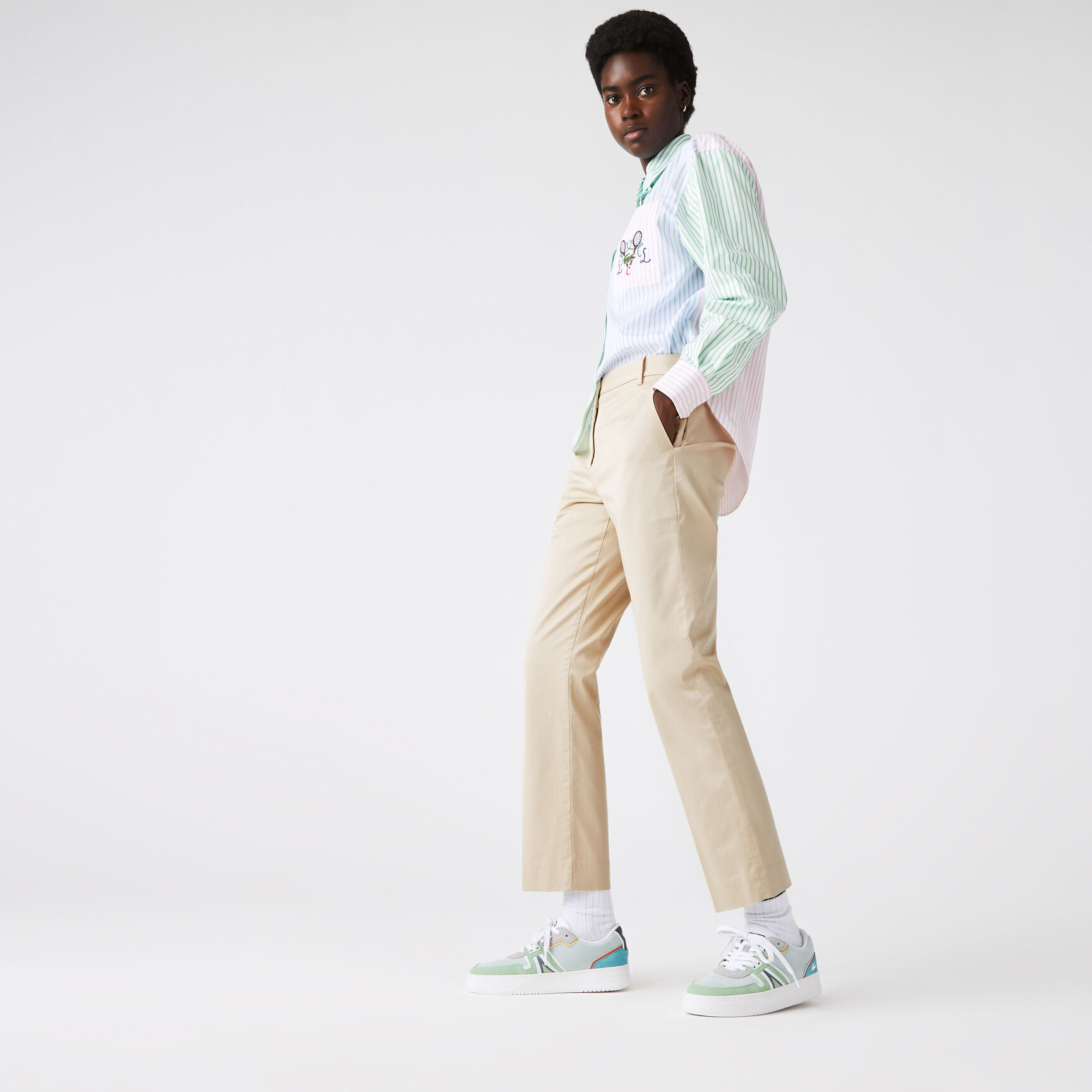 Women's New Classic Slim Fit Stretch Cotton Trousers Women's New Classic Slim Fit Stretch Cotton Trousers