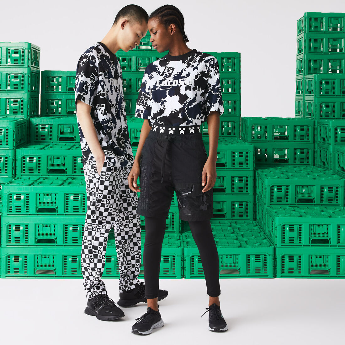 تي شيرت جيرسيه عضوي من Lacoste x Minecraft للجنسين