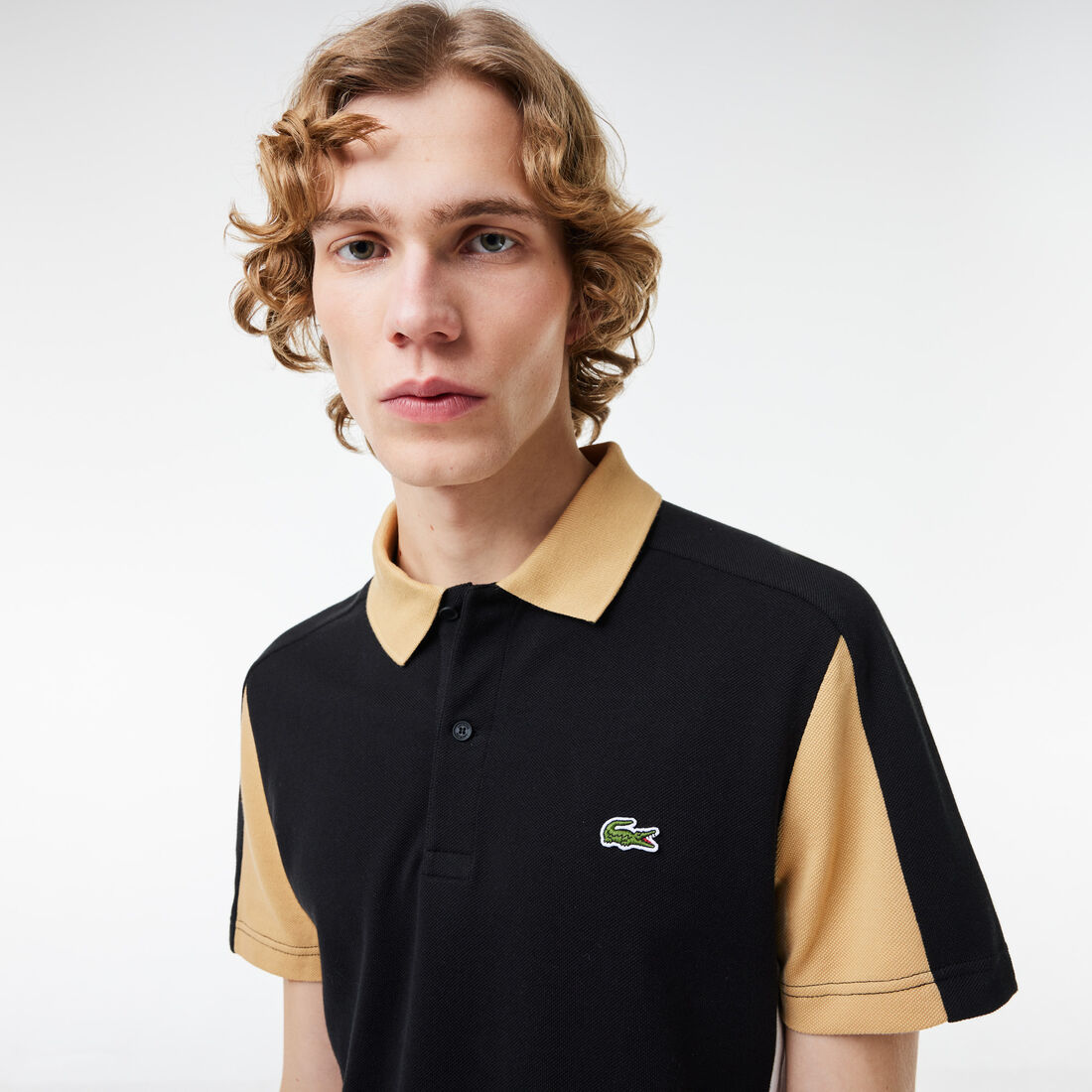 Cotton Pique Colourblock Polo Shirt Cotton Pique Colourblock Polo Shirt