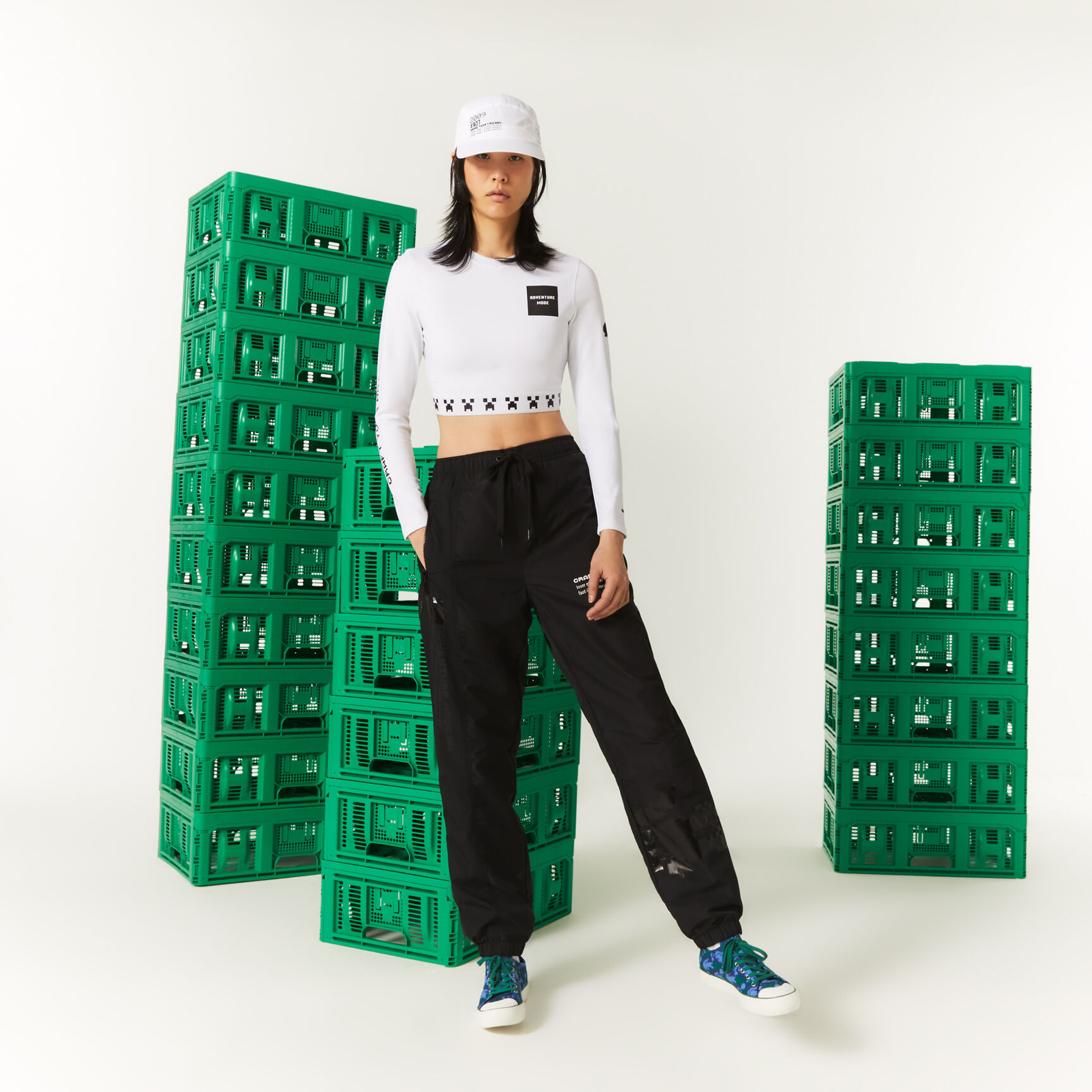 بنطال رياضي نايلون للجنسين مجموعة Lacoste L!VE x Minecraft