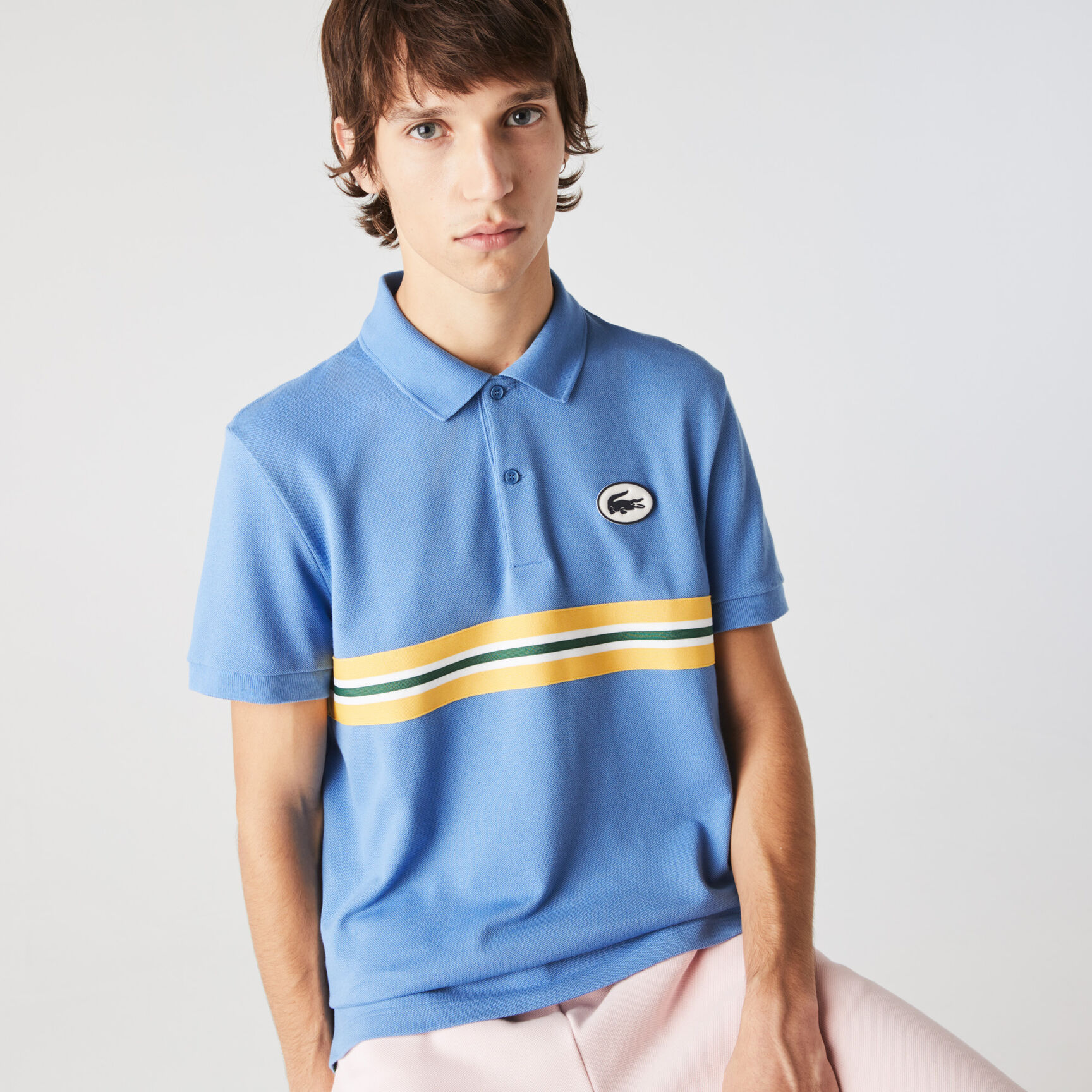 Men&rsquo;s Lacoste Heritage Regular Fit Badge Cotton Piqu&eacute; Polo Shirt