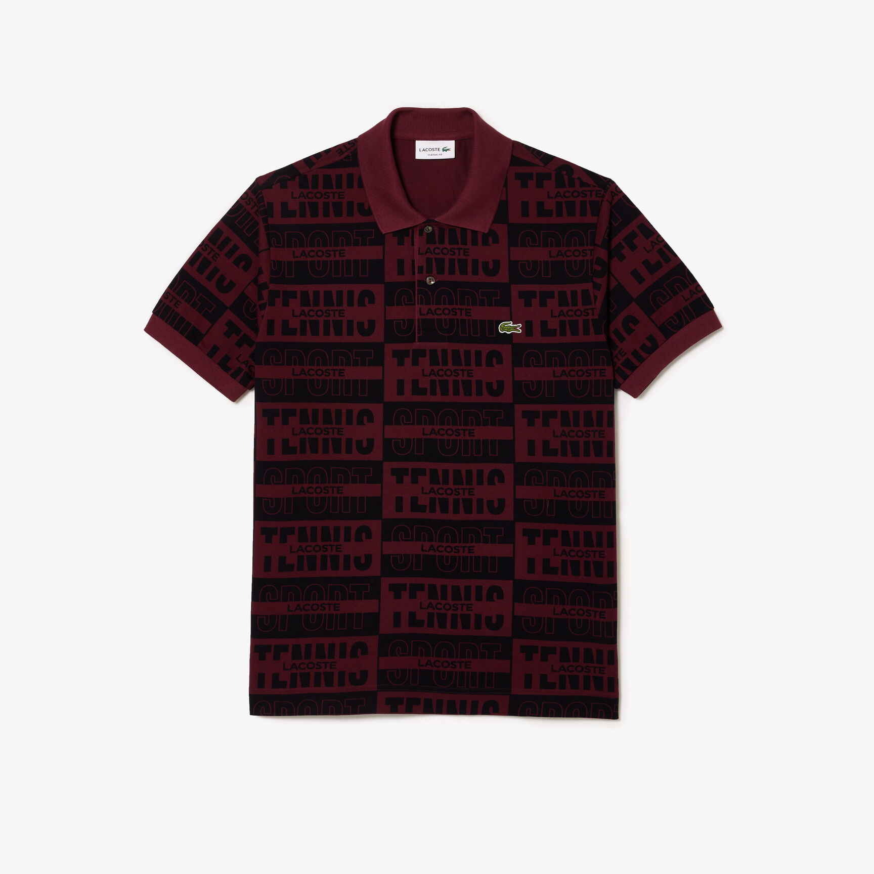 Original L.12.12 Two Tone Badge Print Polo Shirt