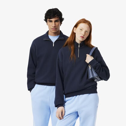 سويت شيرت من الصوف الثقيل بسحاب على الرقبة سويت شيرت من الصوف الثقيل بسحاب على الرقبة