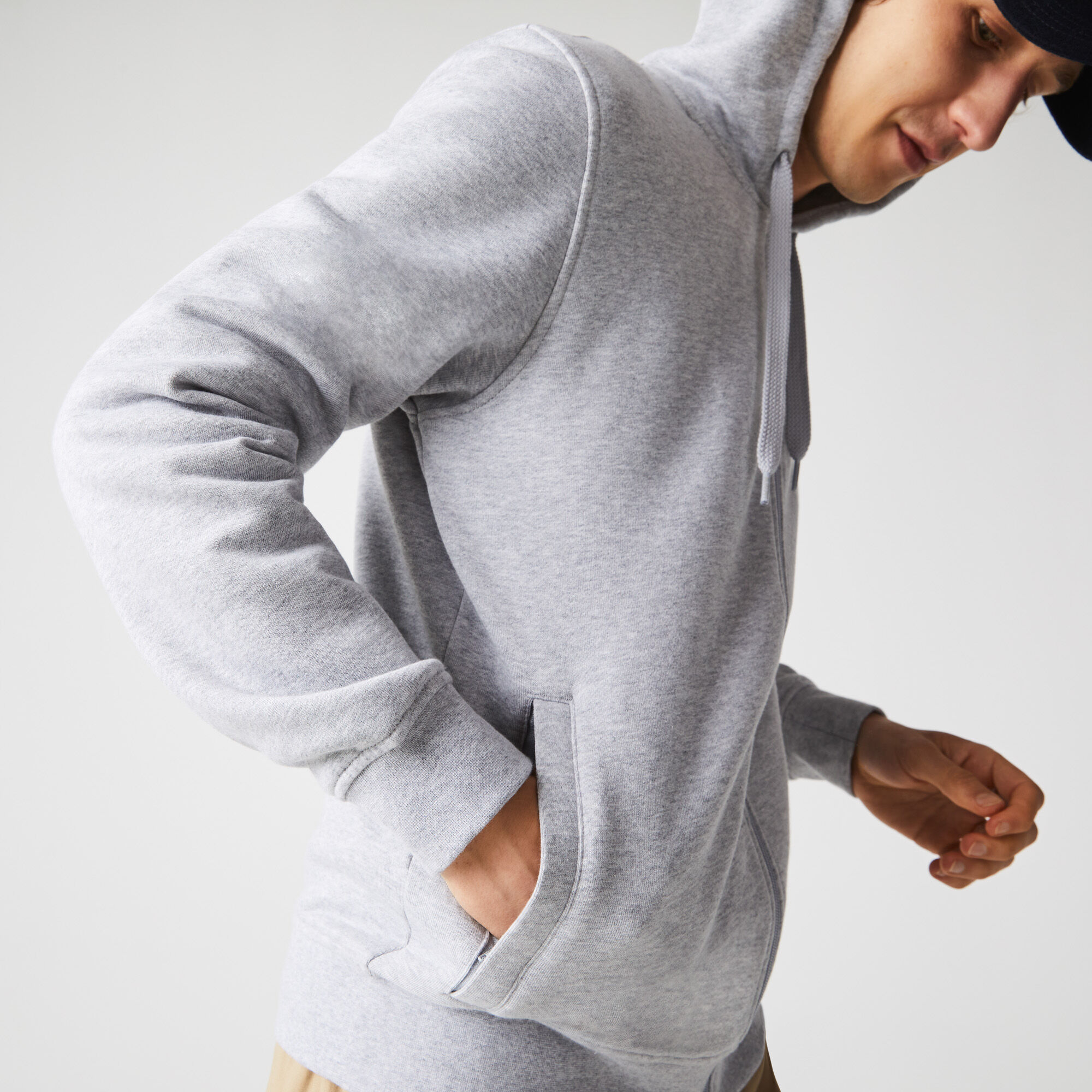 Men's Lacoste SPORT Lightweight Bi-material Hoodie Men's Lacoste SPORT Lightweight Bi-material Hoodie