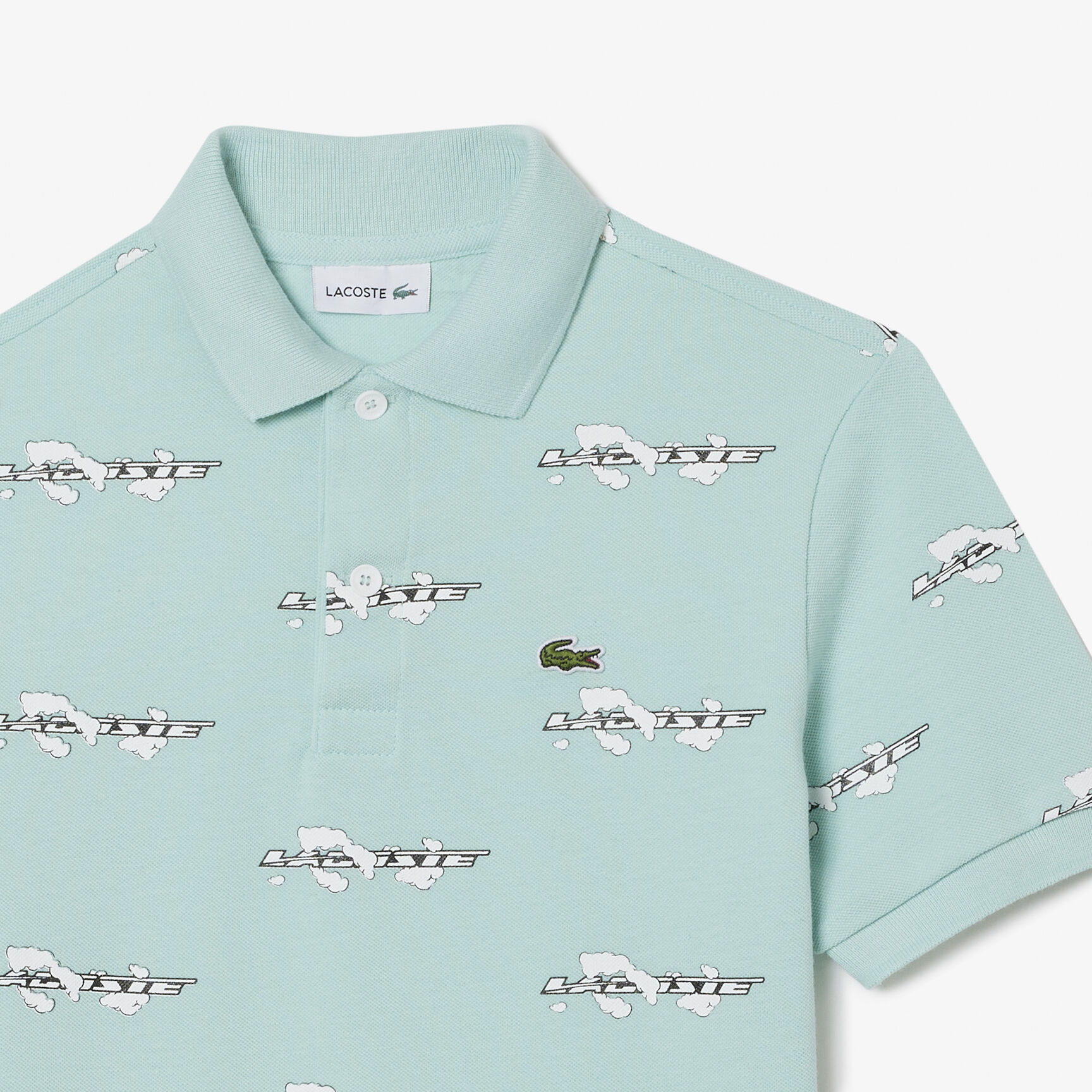 Boys' Lacoste Printed Organic Cotton Polo Shirt
