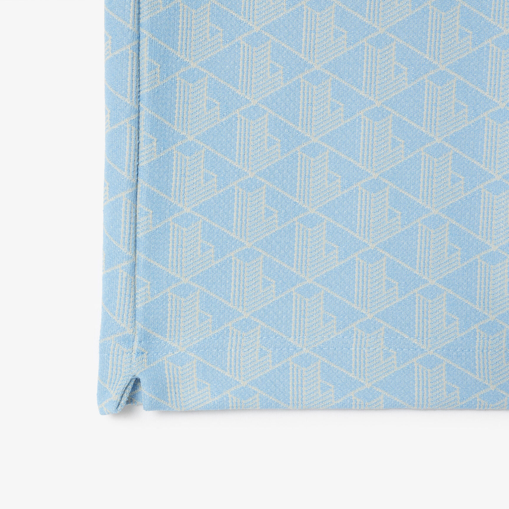 قميص بولو كلاسيكي بقصّة كلاسيكية من قماش الجاكار أحادي اللون