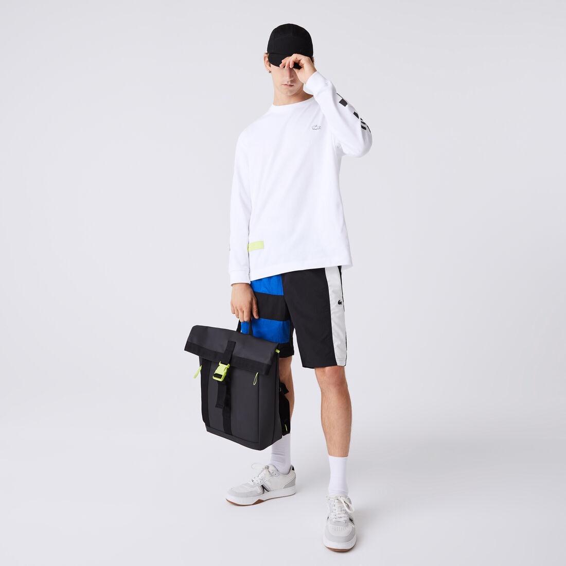 Men's Lacoste Signature Print Water-Repellent Backpack Men's Lacoste Signature Print Water-Repellent Backpack