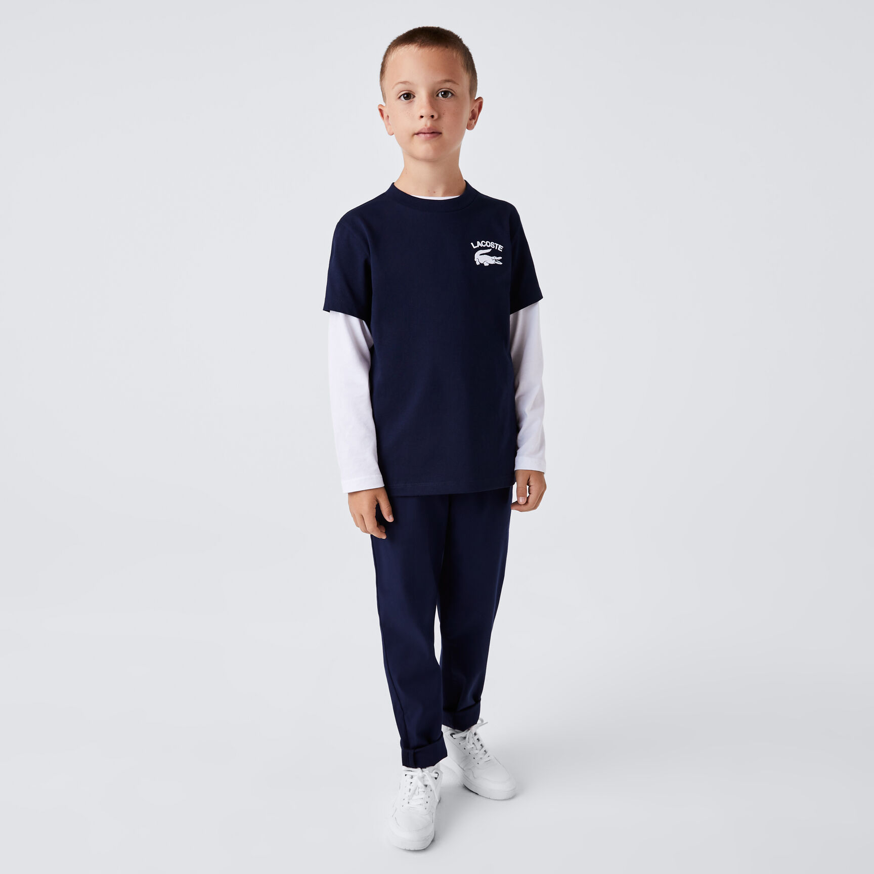 Boys' Lacoste Printed Cotton Jersey T-shirt Boys' Lacoste Printed Cotton Jersey T-shirt