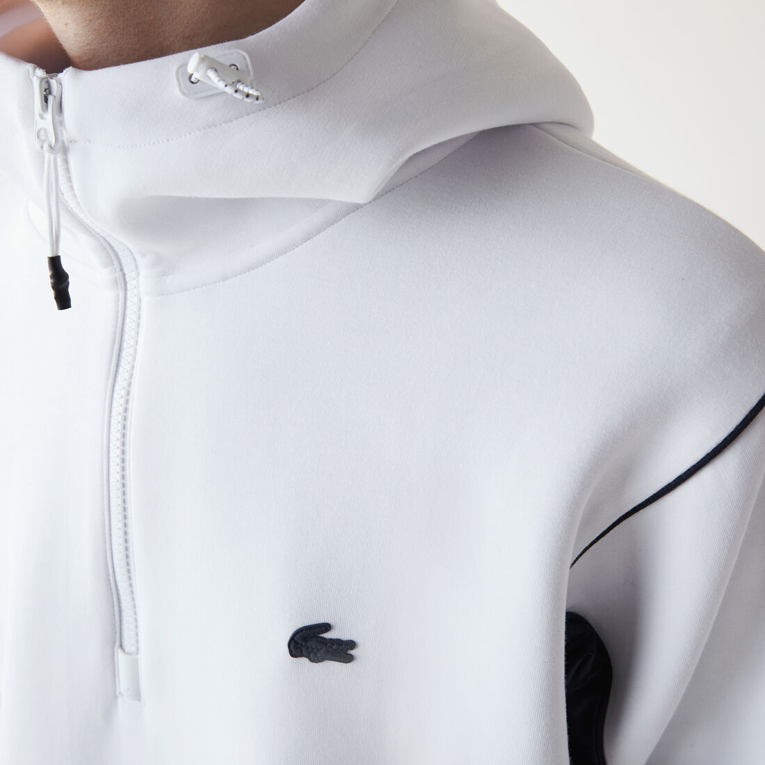 Men’s Hooded Bimaterial Stretch Cotton Sweatshirt Men’s Hooded Bimaterial Stretch Cotton Sweatshirt