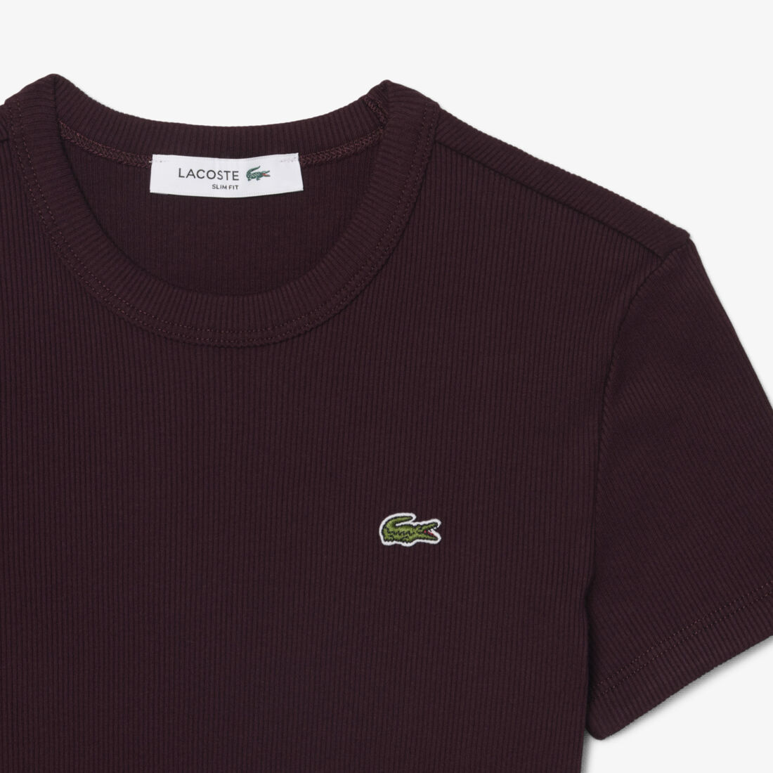 Slim Fit Ribbed Cotton T-shirt lacoste slim fit ribbed cotton t shirt