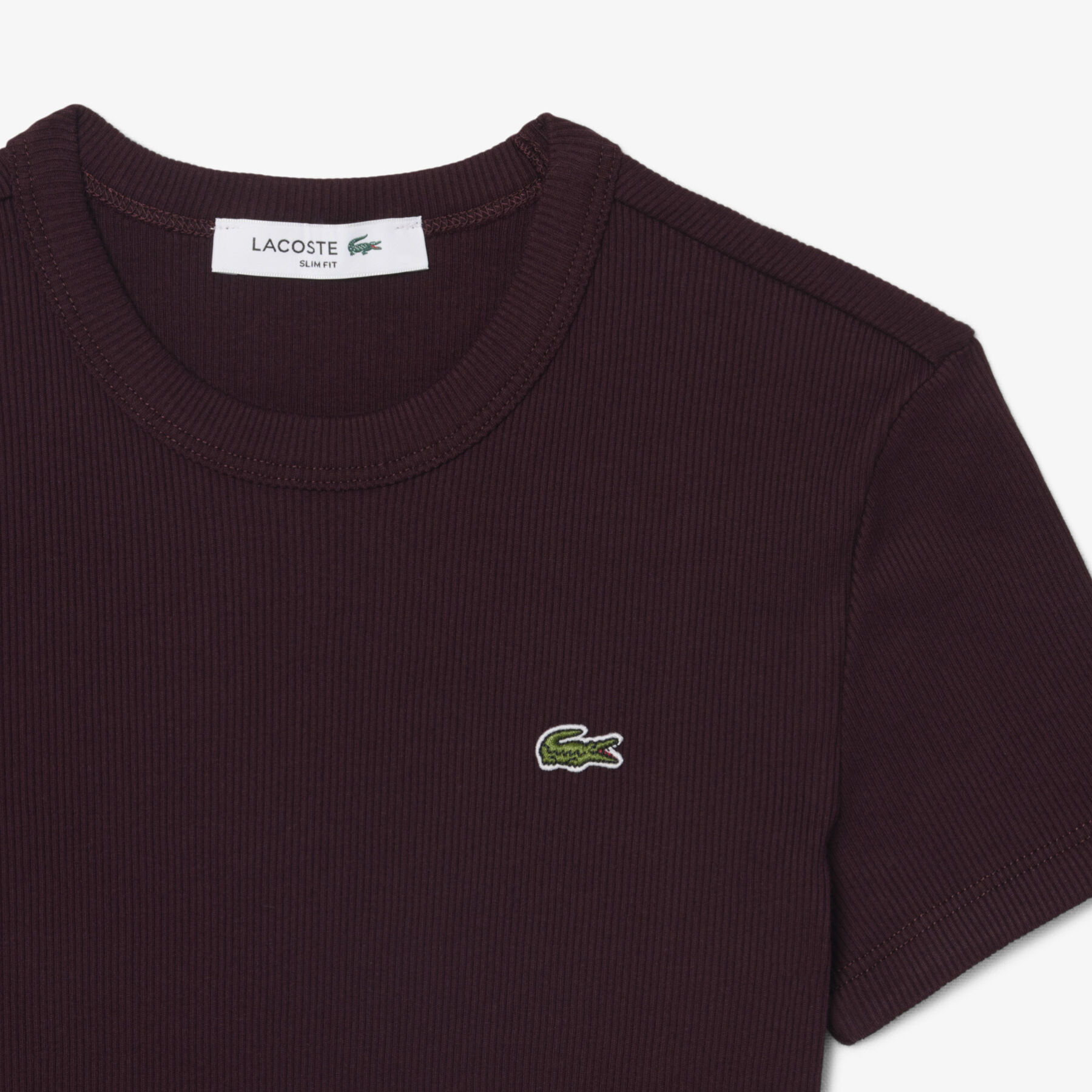 Slim Fit Ribbed Cotton T-shirt lacoste slim fit ribbed cotton t shirt