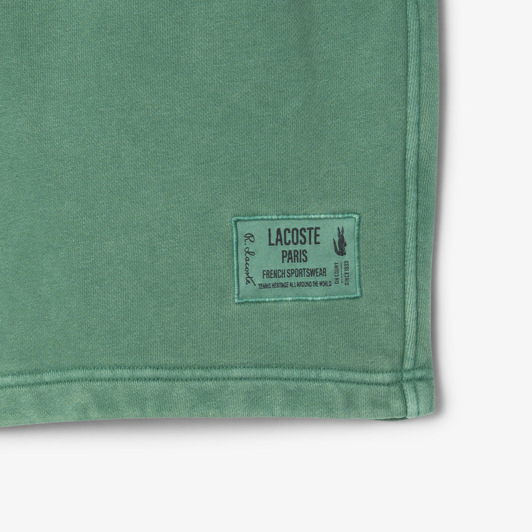 Washed Effect Cotton Fleece Shorts