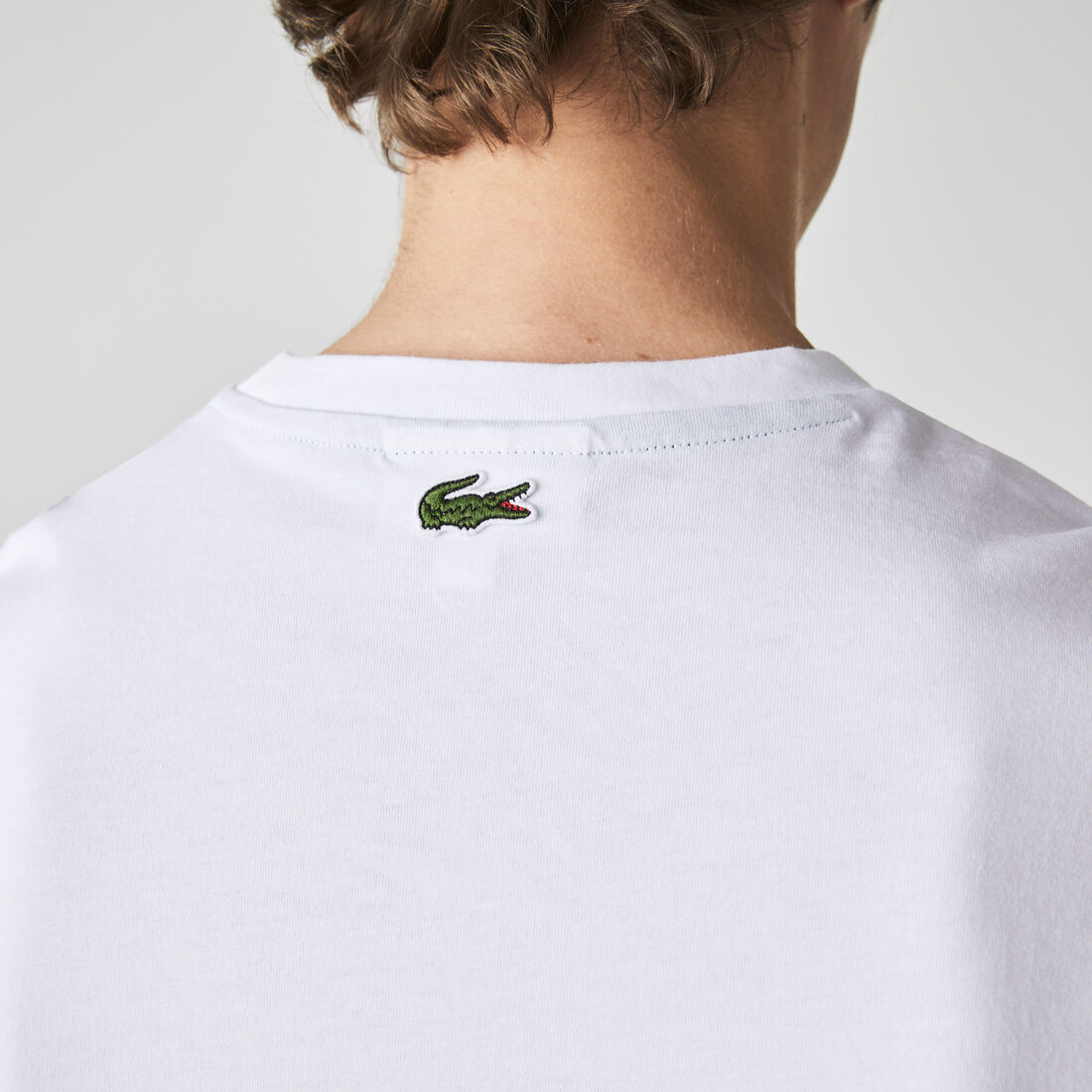 Men’s Crew Neck Crackled Logo Print Cotton T-shirt Men’s Crew Neck Crackled Logo Print Cotton T-shirt