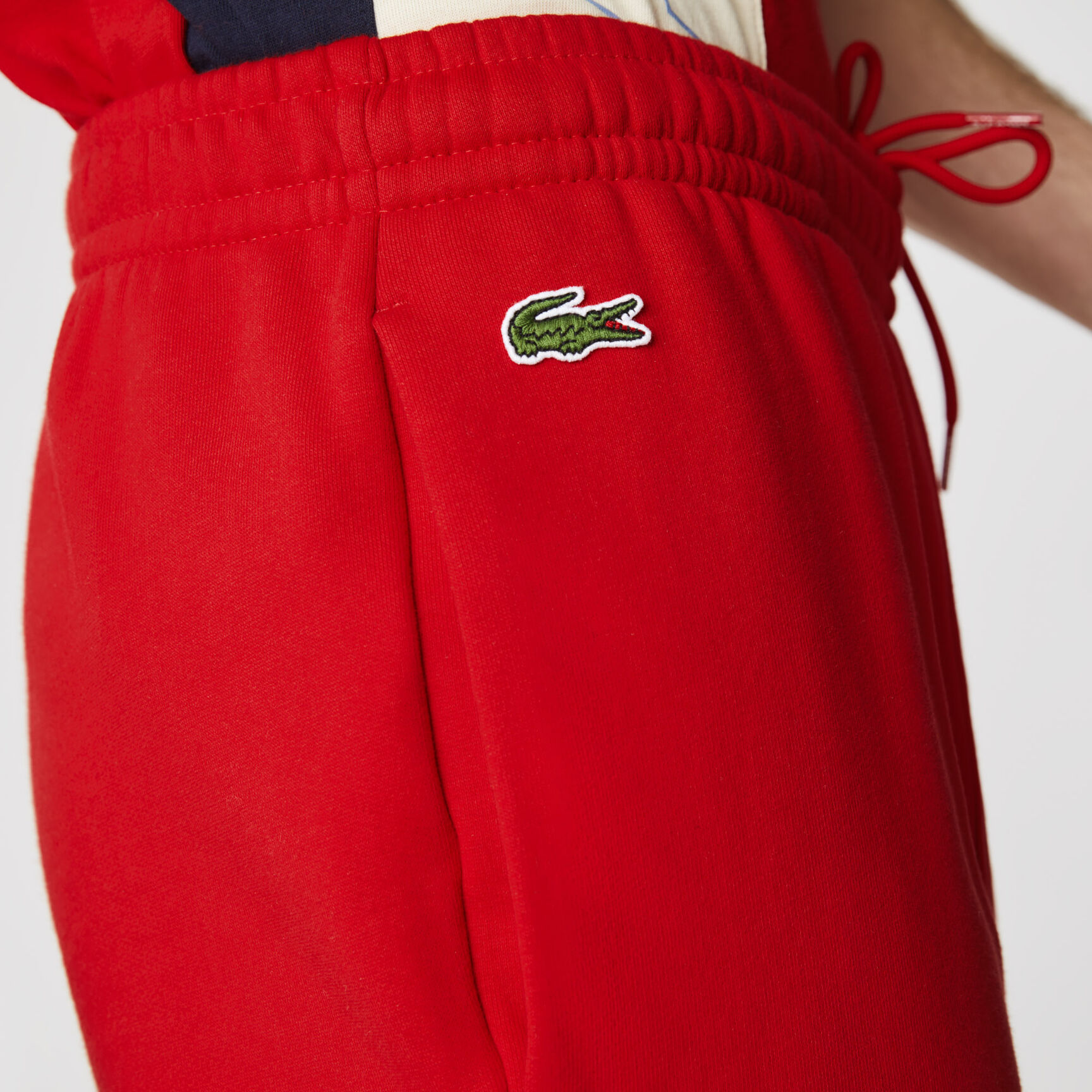 بنطال رياضي صوف بكتل لونية ونقشات كتابية للرجال