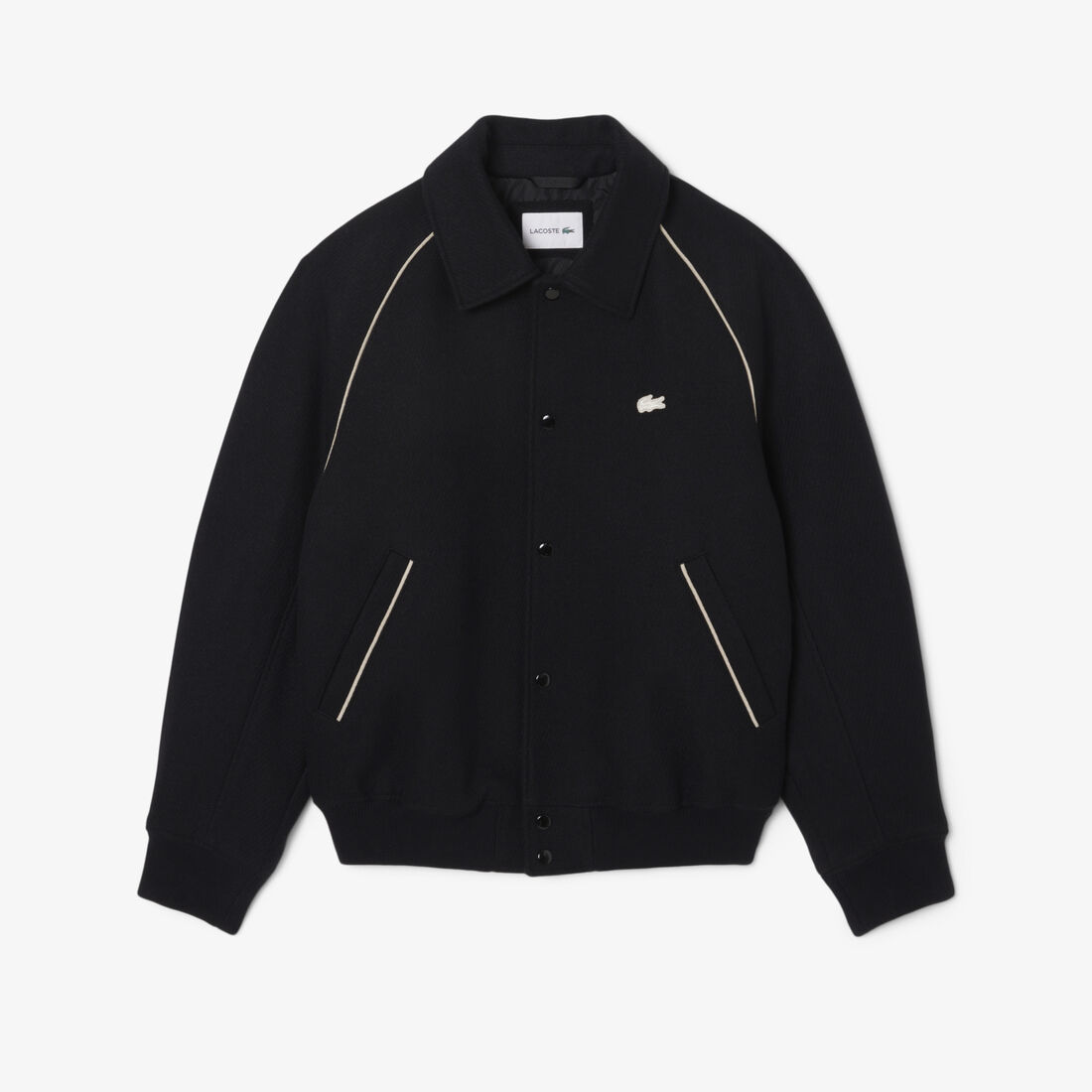 Badge Accent Wool Varsity Jacket Badge Accent Wool Varsity Jacket