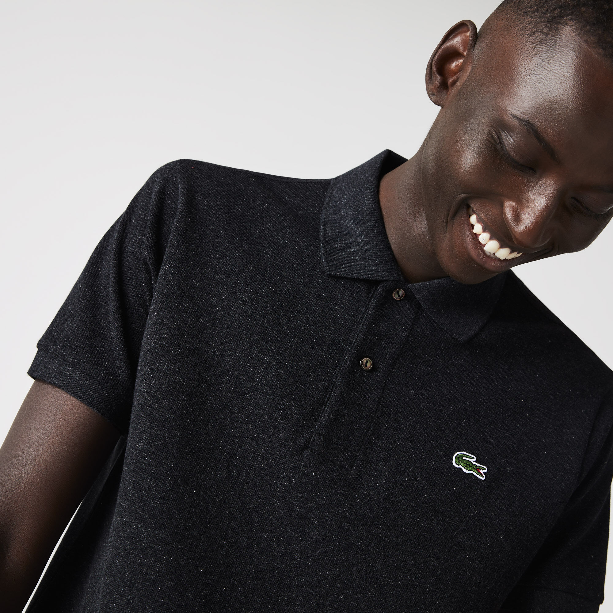 Buy Original L.12.12 Heathered Petit Pique Cotton Polo Shirt Lacoste QA
