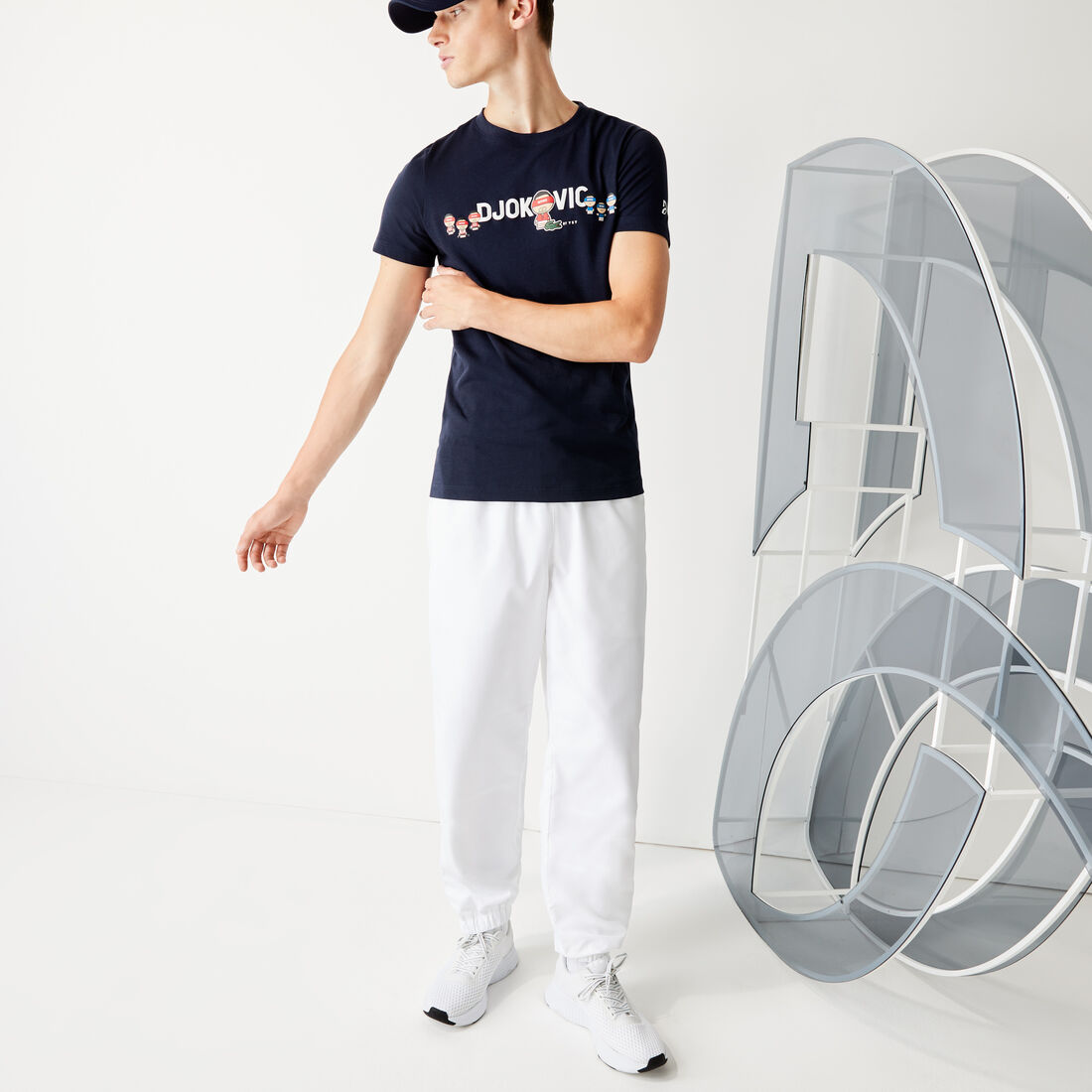 تي شيرت قطن مسامي من مجموعة Lacoste SPORT بالتعاون مع تصميم Youssef SY للرجال تي شيرت قطن مسامي من مجموعة Lacoste SPORT بالتعاون مع تصميم Youssef SY للرجال