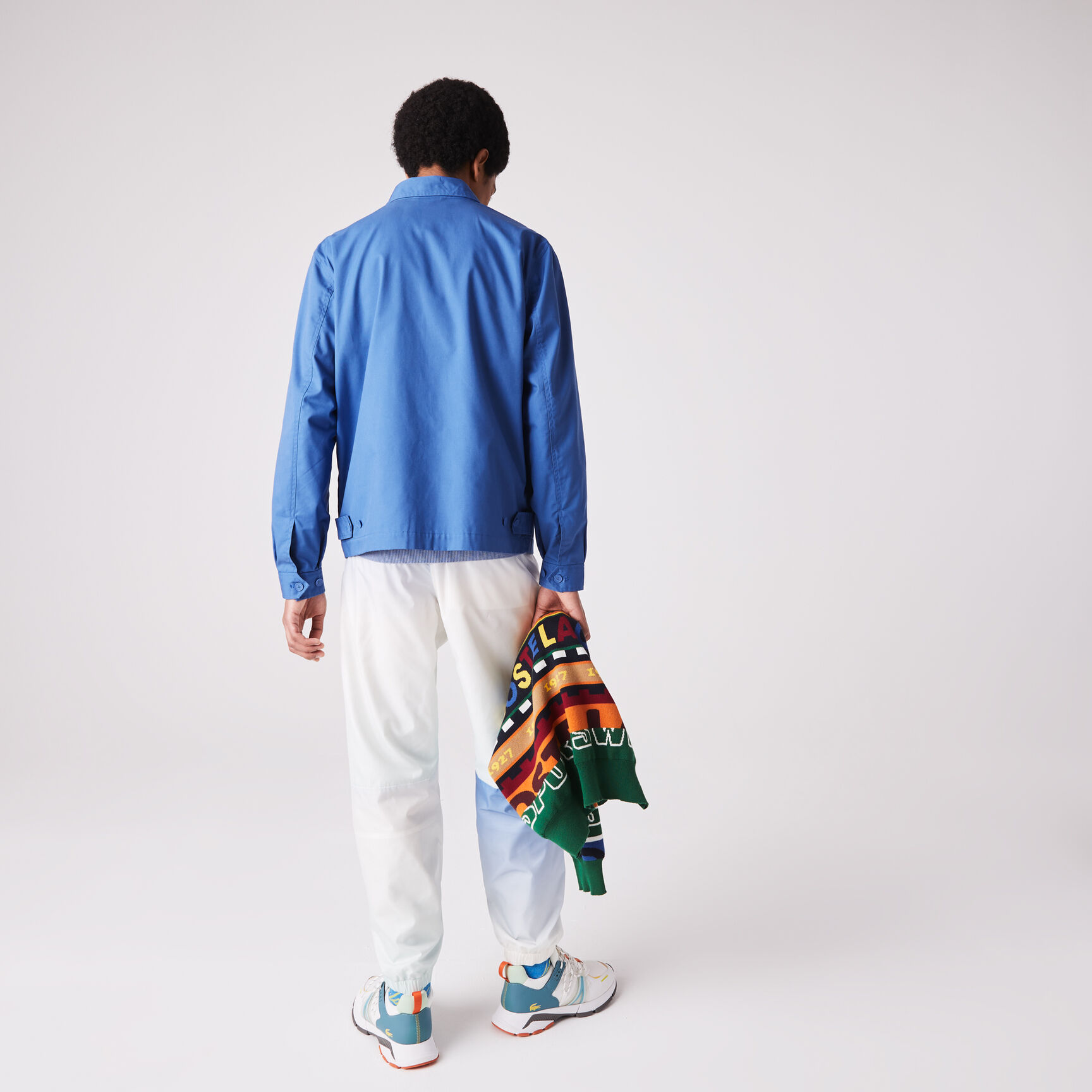 Men's Short Zippered Organic Cotton Gabardine Jacket