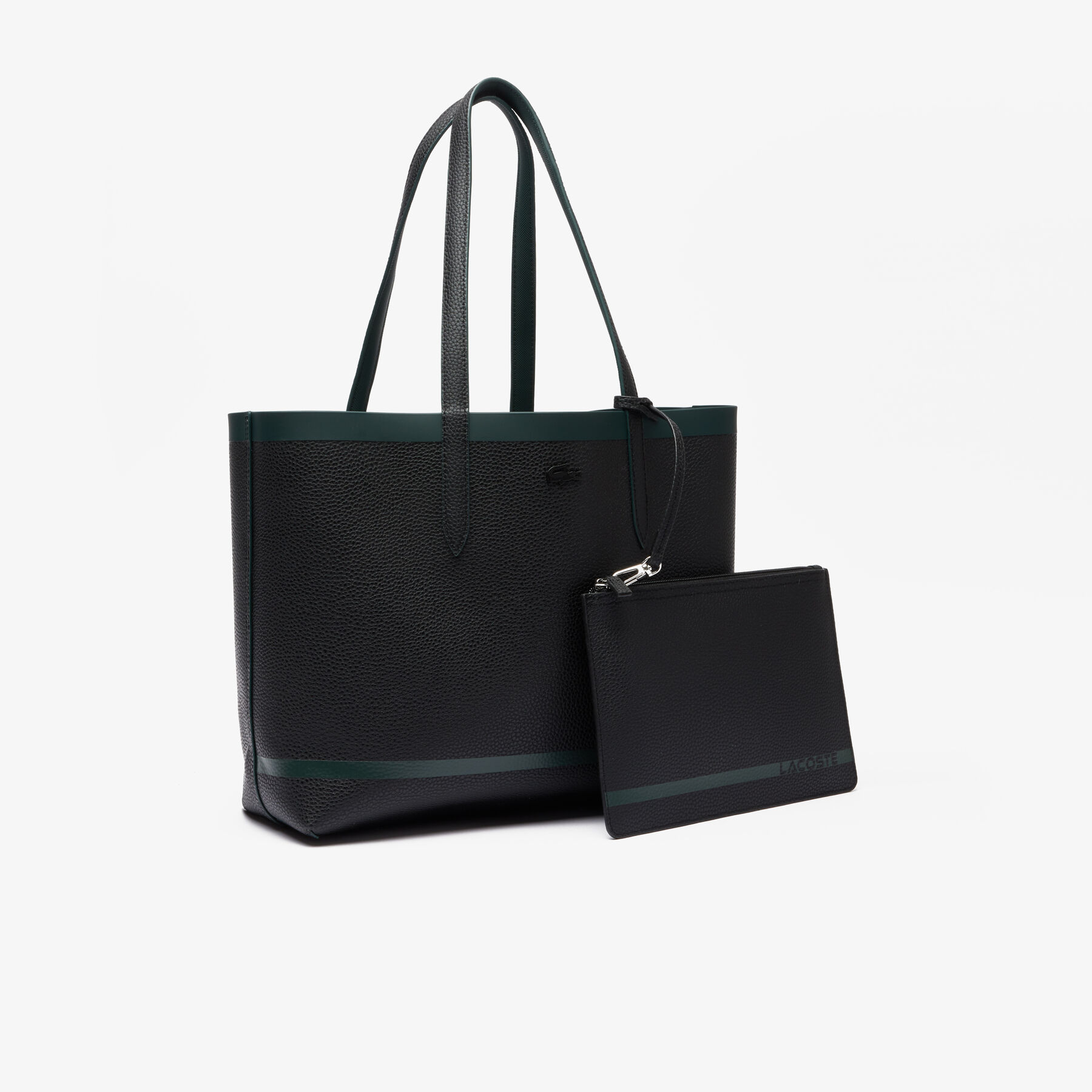 lacoste reversible all over print tote